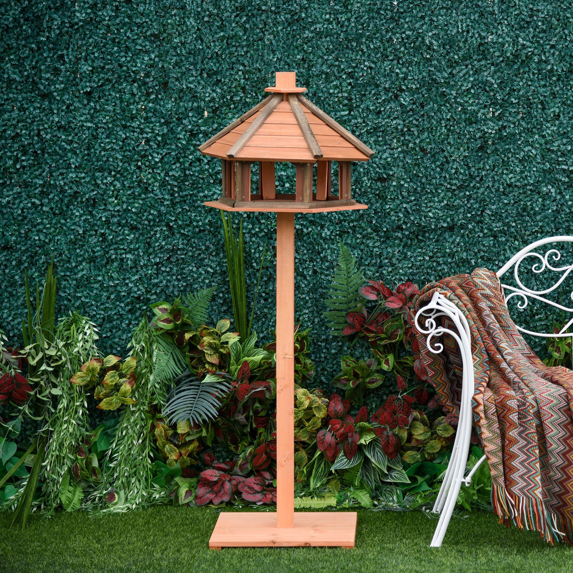 PawHut Vogelhaus Vogelhaus mit wasserfestem Dach