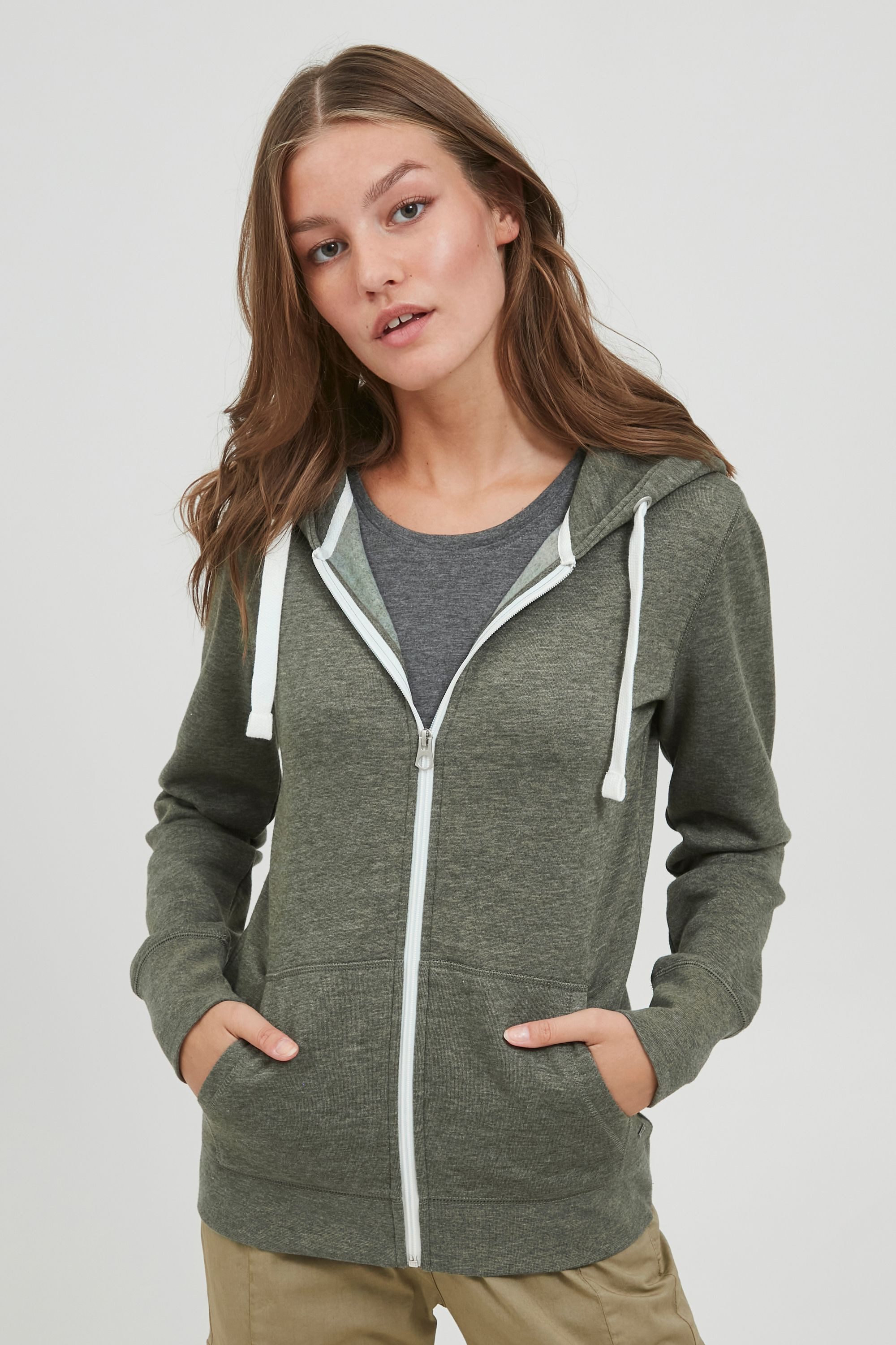 OXMO Kapuzensweatjacke OXOlinda Kapuzensweatjacke mit Kordelzug günstig online kaufen