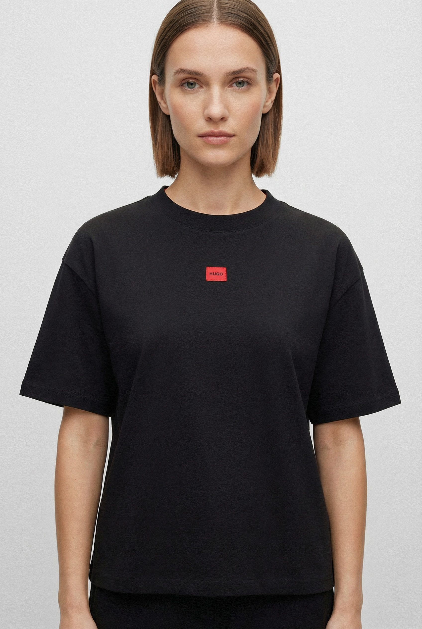 HUGO T-Shirt Signature normale Passofrm, Rundhals