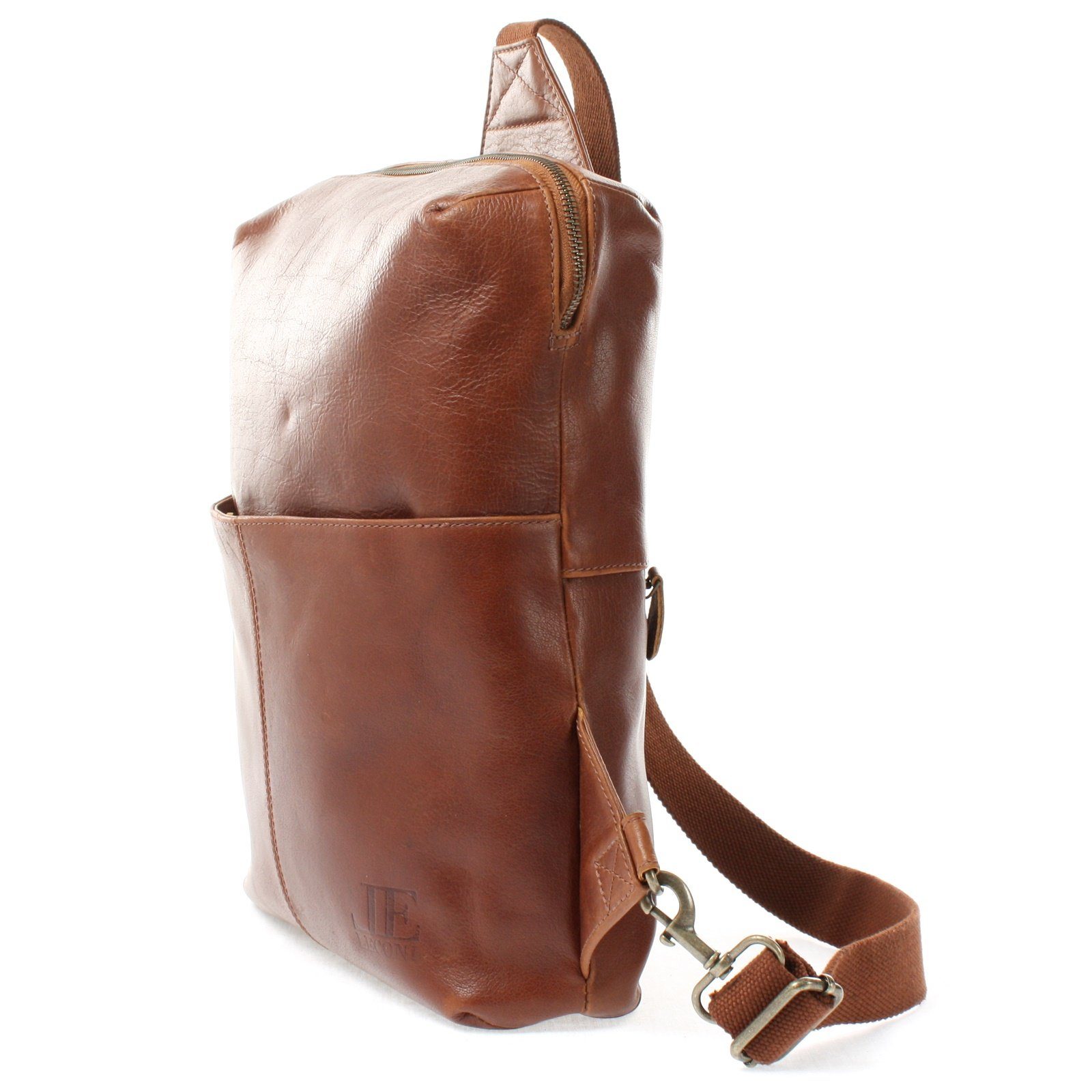 LECONI Freizeitrucksack Crossbag Bodybag Lederrucksack Rucksack Damen Herren Leder LE1029
