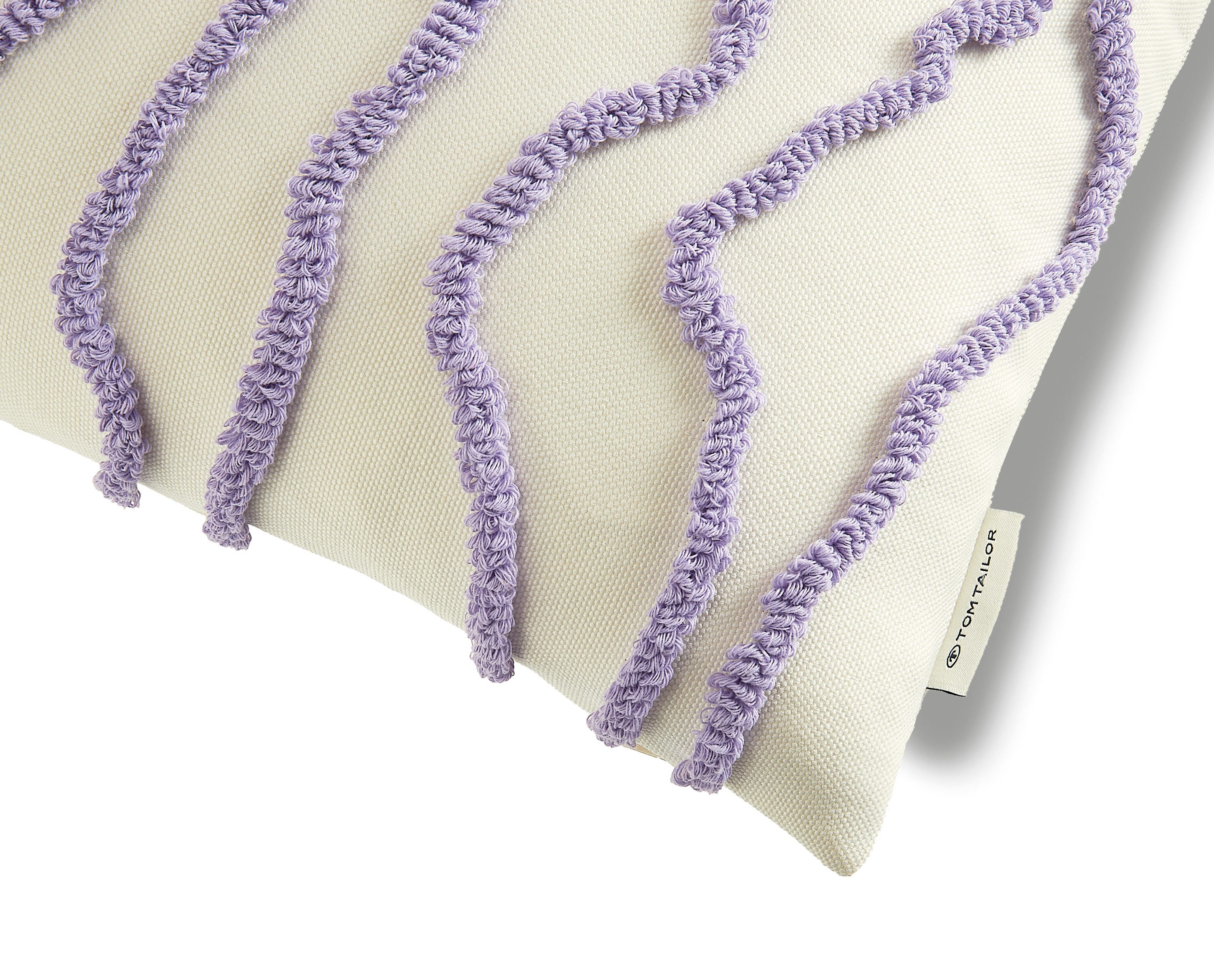 TOM TAILOR HOME Dekokissen Wavy, bestickt, mit hohem Baumwollanteil