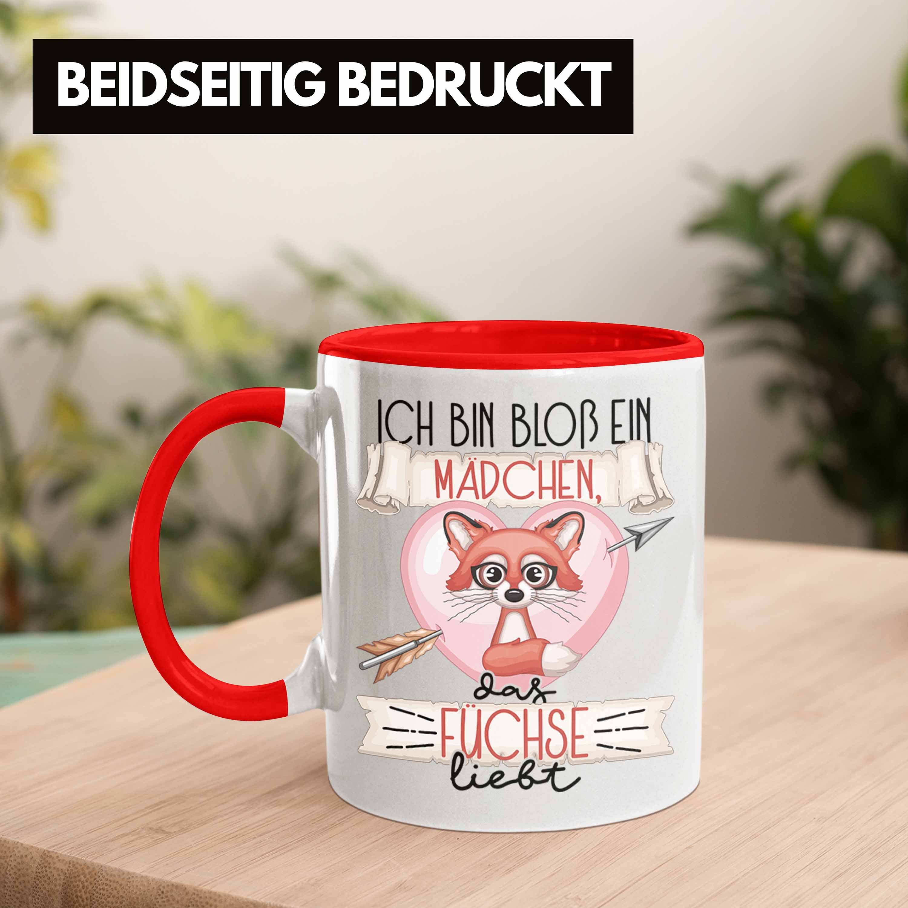 Trendation Tasse Fuchs Geschenk Ein Ich Liebt Bin Rot Das Frauen Mädchen Füchse Tasse Bloß