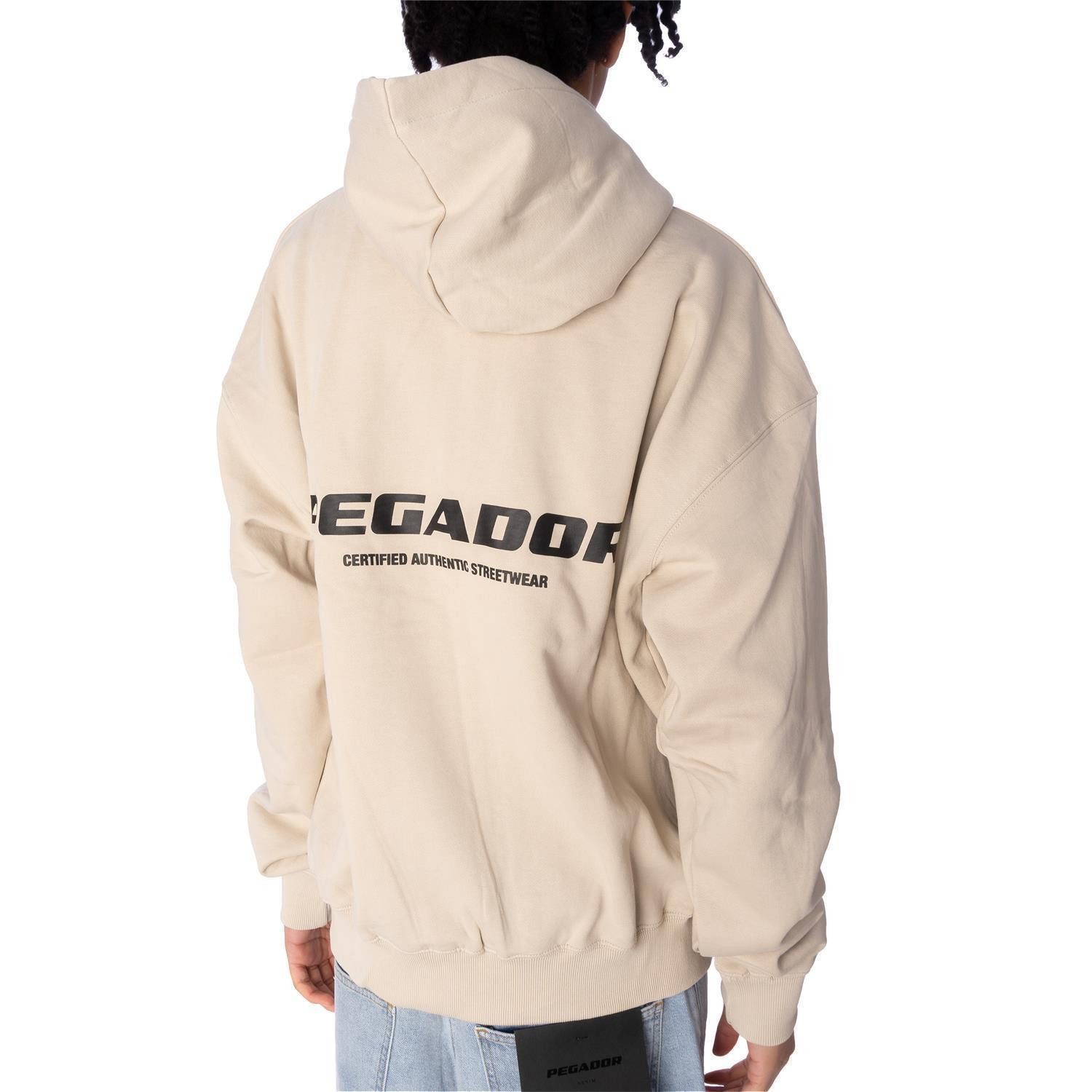 PEGADOR Kapuzensweatjacke Sweatjacke Pegador Colne Logo Oversized