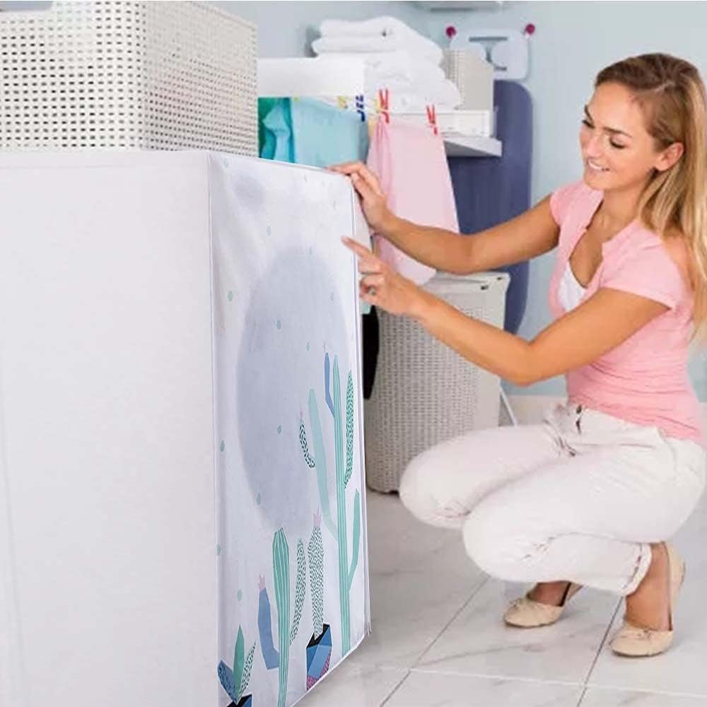 FELIXLEO Antirutschmatte Waschmaschinenabdeckung Abdeckung Frontlader Waschmaschine 60*56*83cm, 1-St. – Bild 5 von 5
