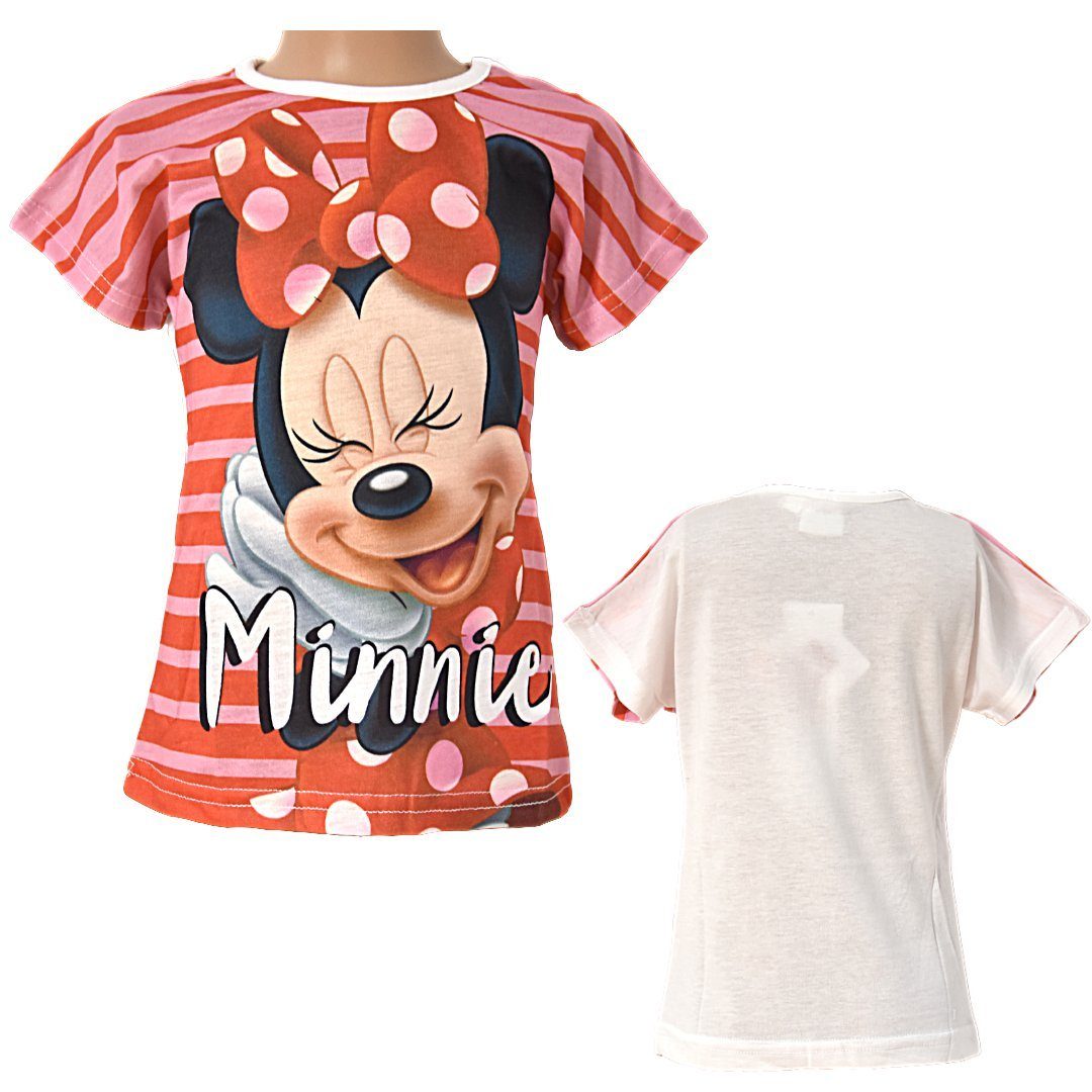 Mädchen Minnie Weiß Disney T-Shirt Maus Kurzarmshirt Gr. cm 92-128 Mouse Minnie