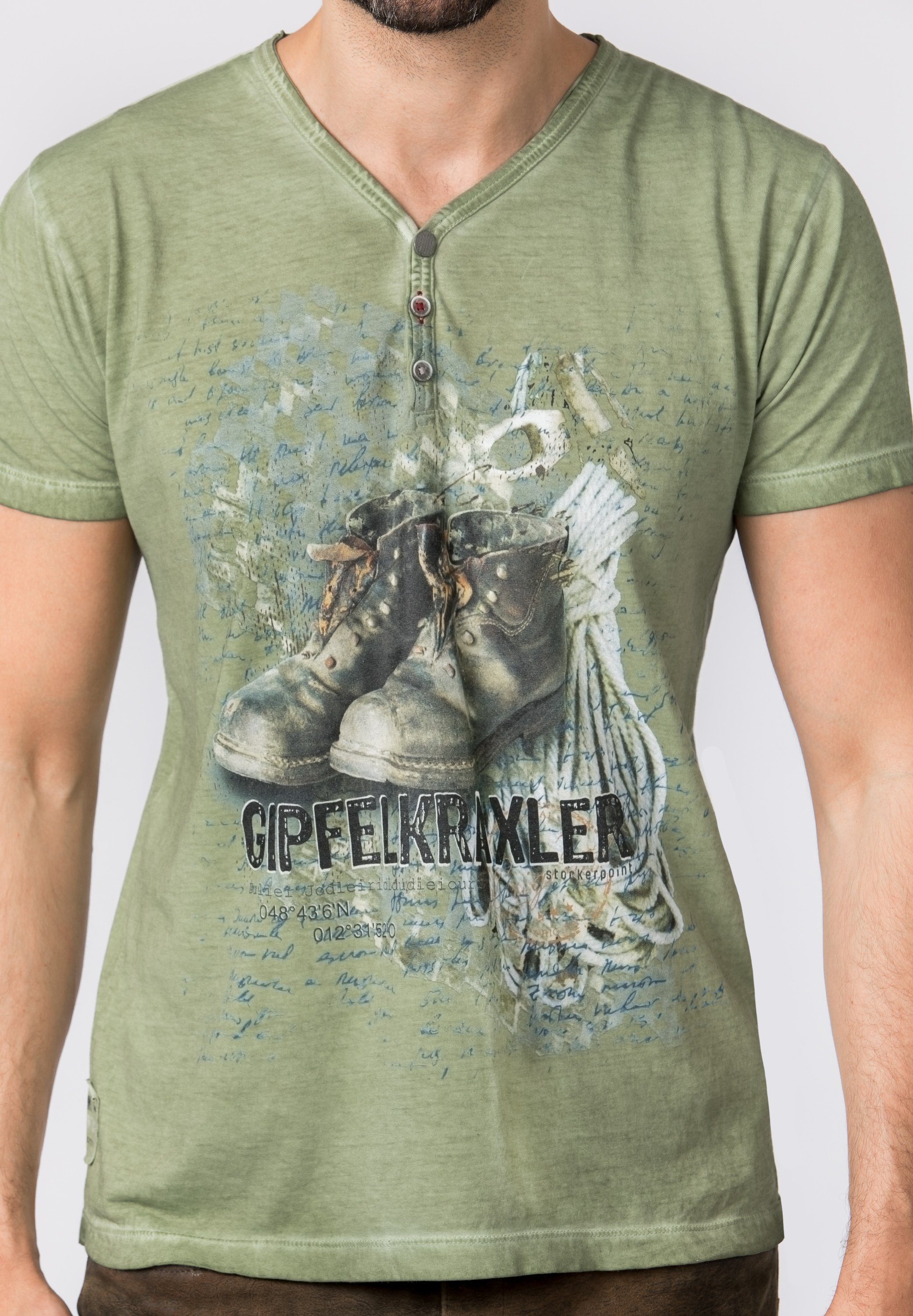 T-Shirt Stockerpoint Gipfelkraxler grün