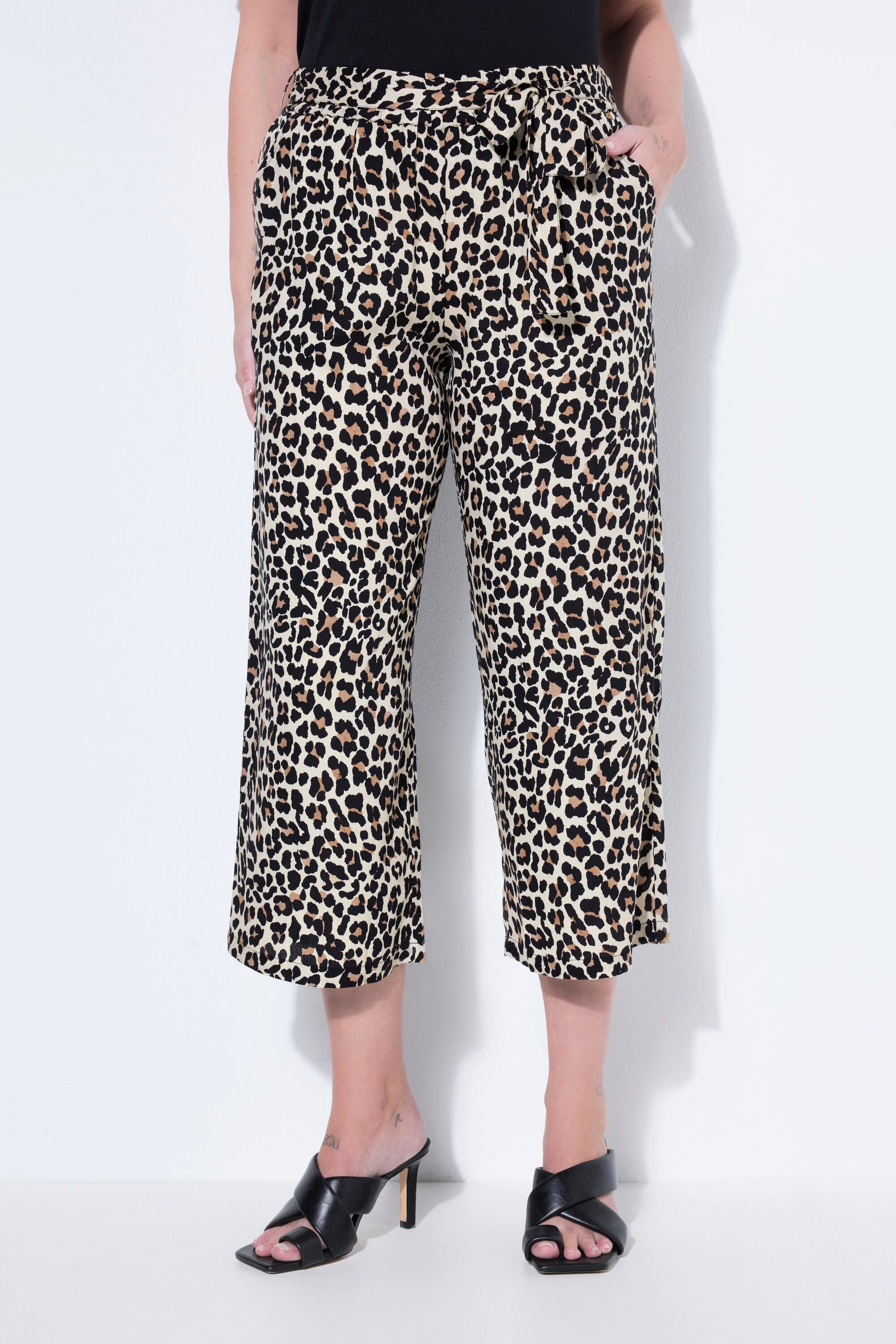 MIAMODA Schlupfhose Culotte weites Bein Leomuster Elastikbund