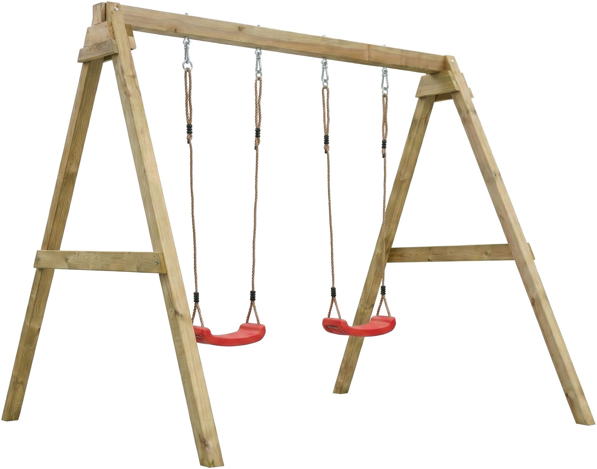 FUNGOO Doppelschaukel MaxPlay - Swing, mit Sitzen und Bodenankern