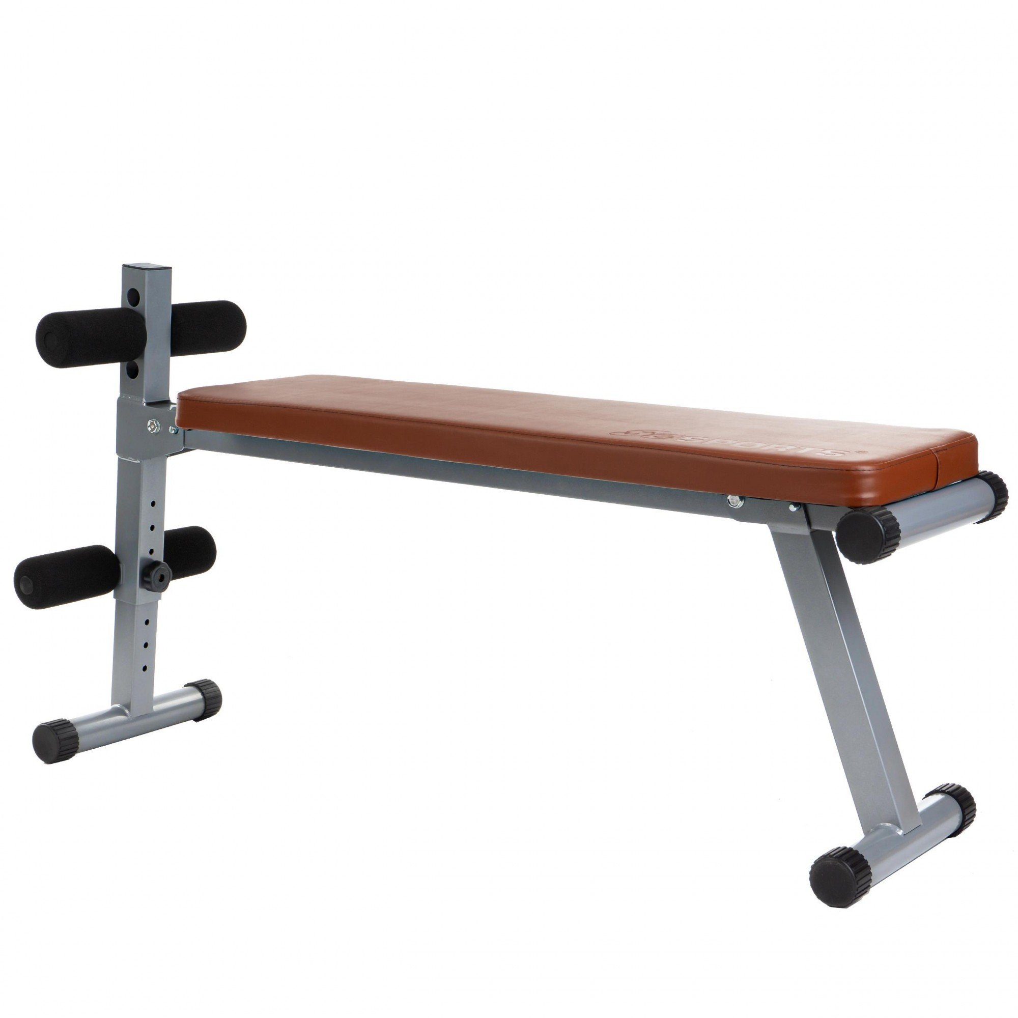 ScSPORTS® Hantelbank Trainingsbank Sit Up Bank Bauchtrainer Verstellbar bis 120kg Klappbar