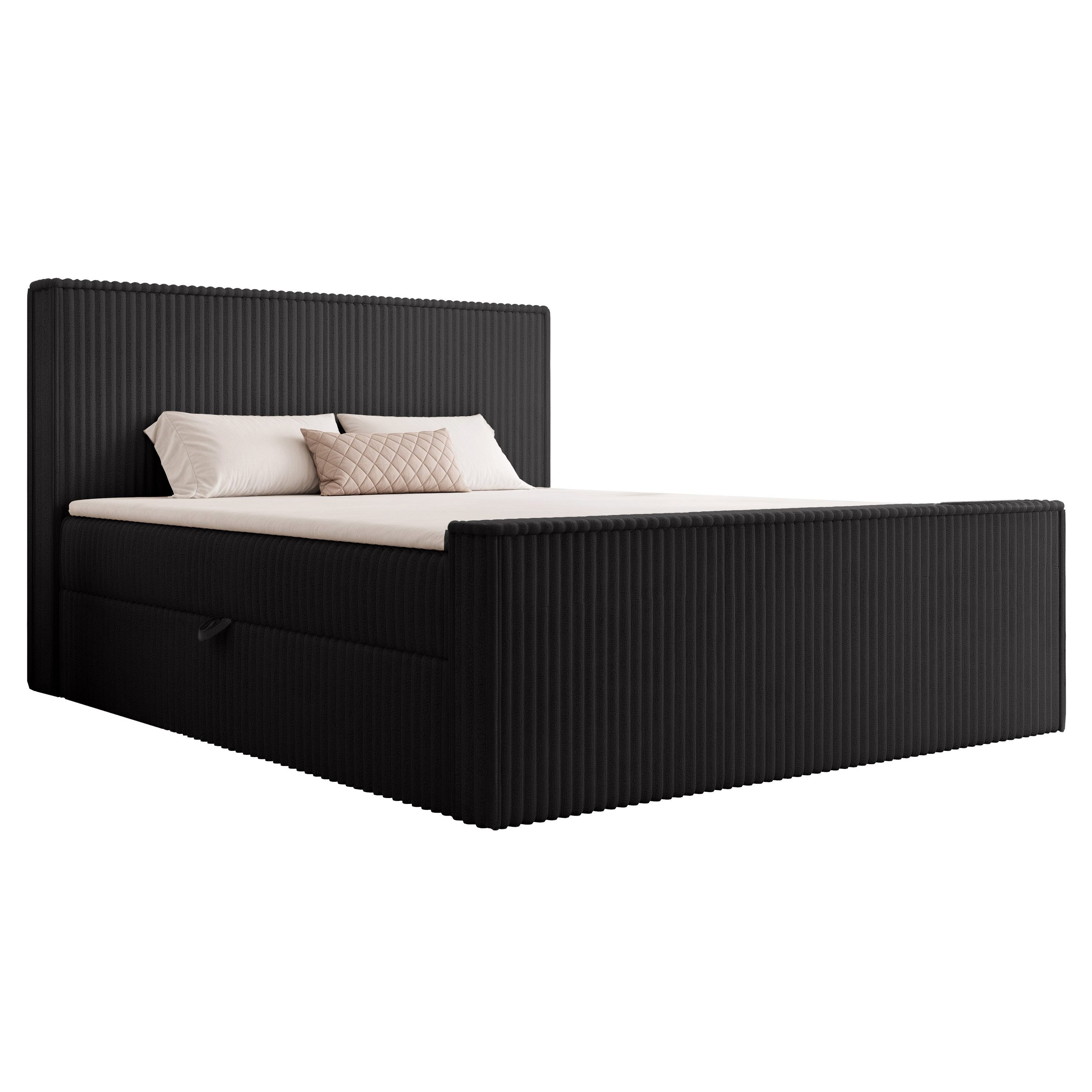 yourhouse24 Boxbett Bett HIUMA I mit Bettkasten (Bett mit Stauraum), inkl. Bettkasten und Topper