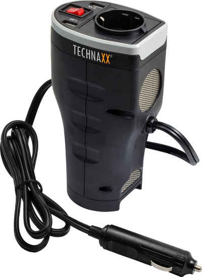 Technaxx Spannungswandler KFZ-SPANNUNGSWANDLER, 12 V DC-Batterieleistung zu Standard 230V AC-Netzspannung