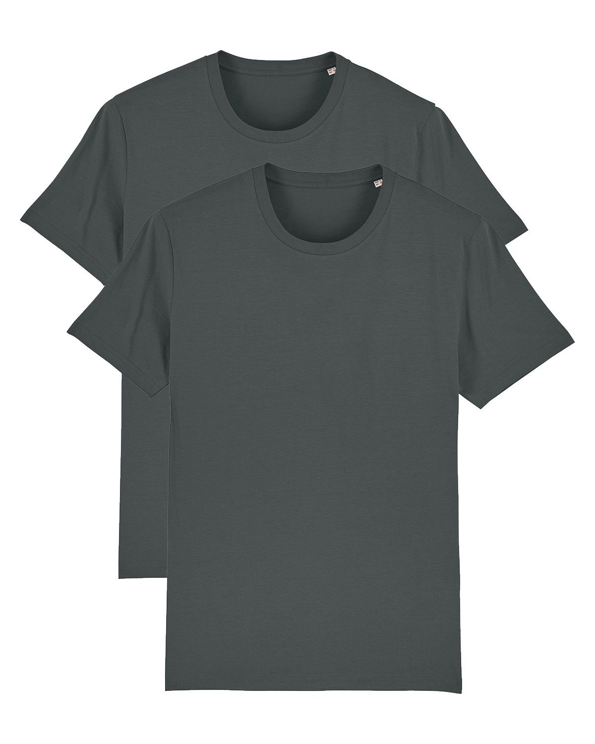 Standard Print-Shirt 2er (1-tlg) Basic Pack wat? Creator antrazit Colors Apparel