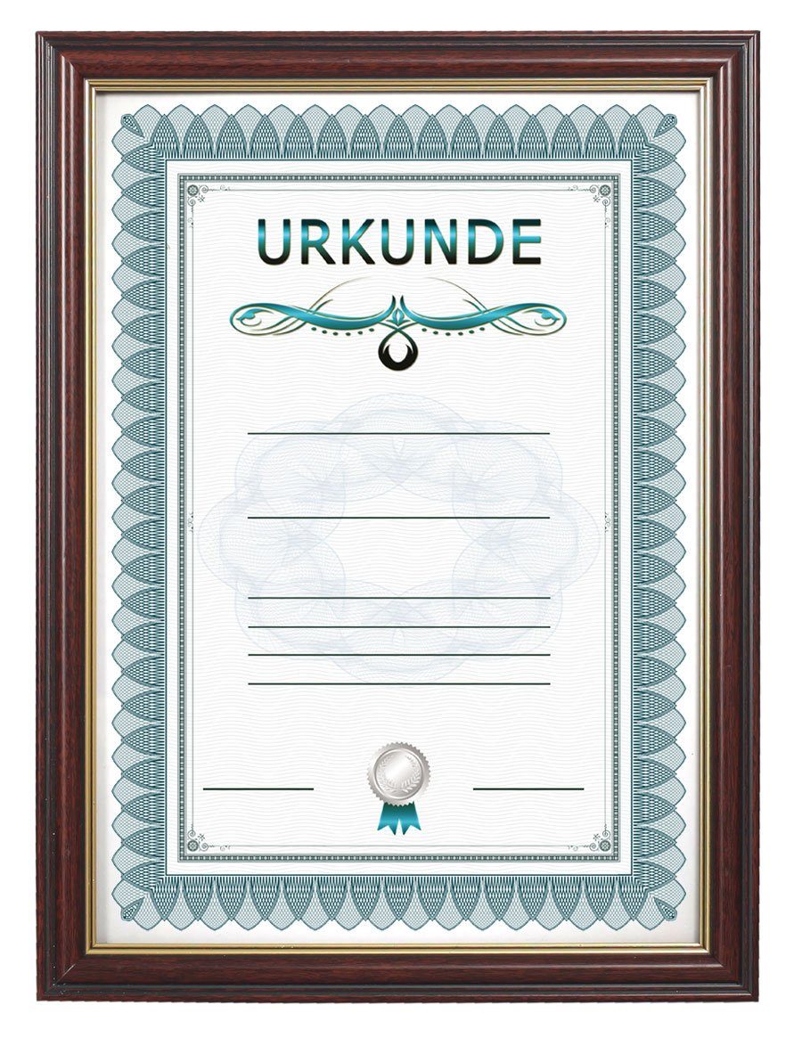 IDEAL TREND Bilderrahmen Prestige Frame Hochwertiger Rahmen für anspruchsvolle Dokumente Urkund, für 1 Bilder (1 St), Kunststoff Bilderrahmen mit Klarglas