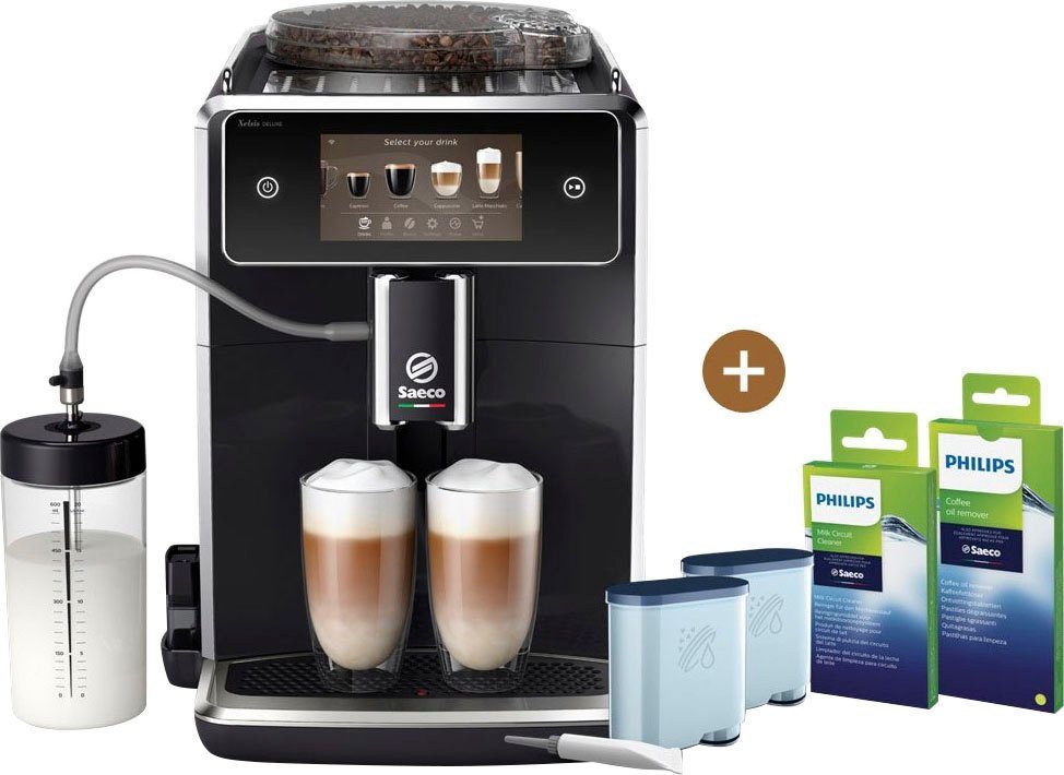 Saeco Kaffeevollautomat Saeco Xelsis Deluxe SM8780/00, inkl. 15-Teiliges  Pflegeset für die ersten 6 Monate