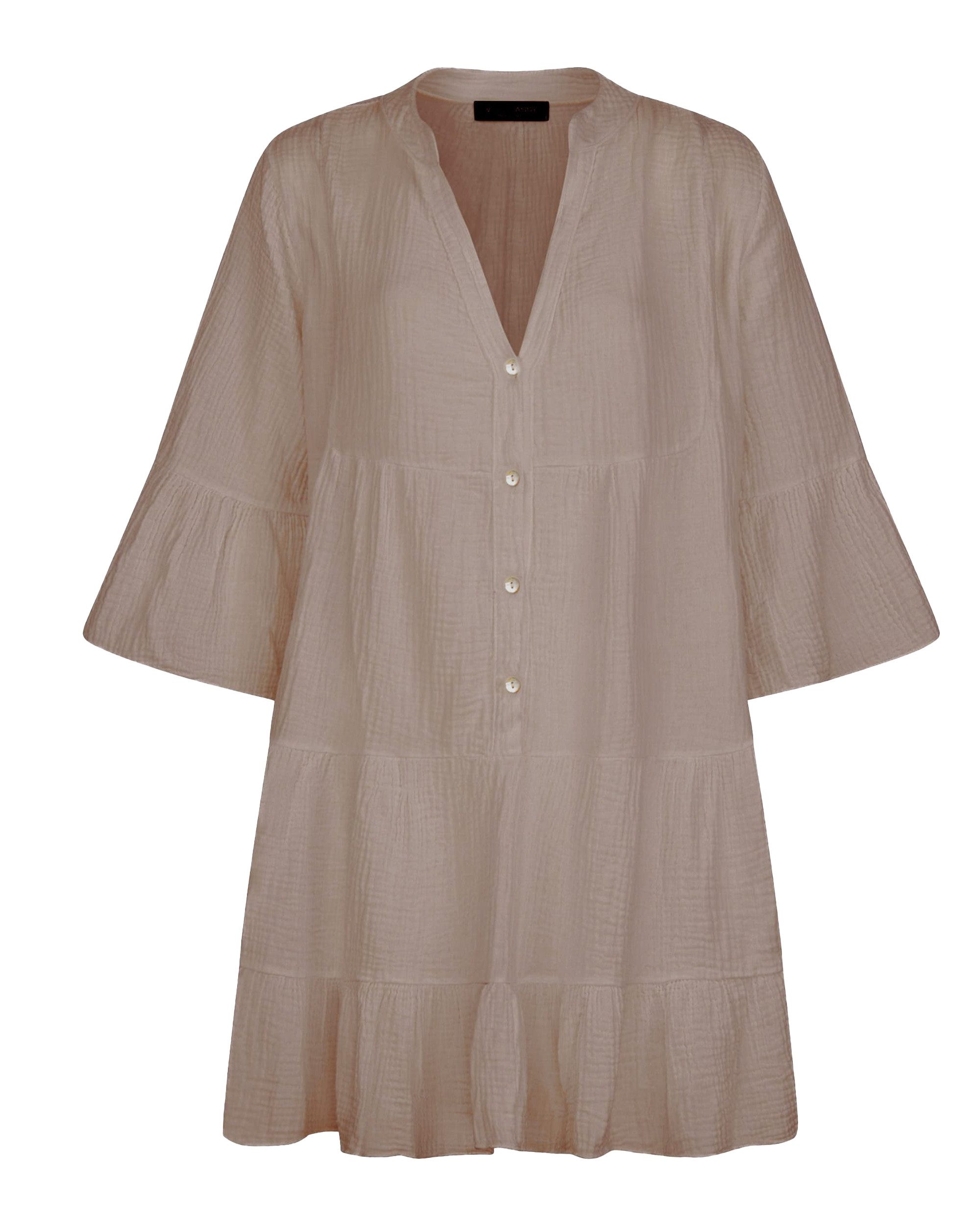 SASSYCLASSY Minikleid Musselin Sommer Kleid 3/4 günstig online kaufen