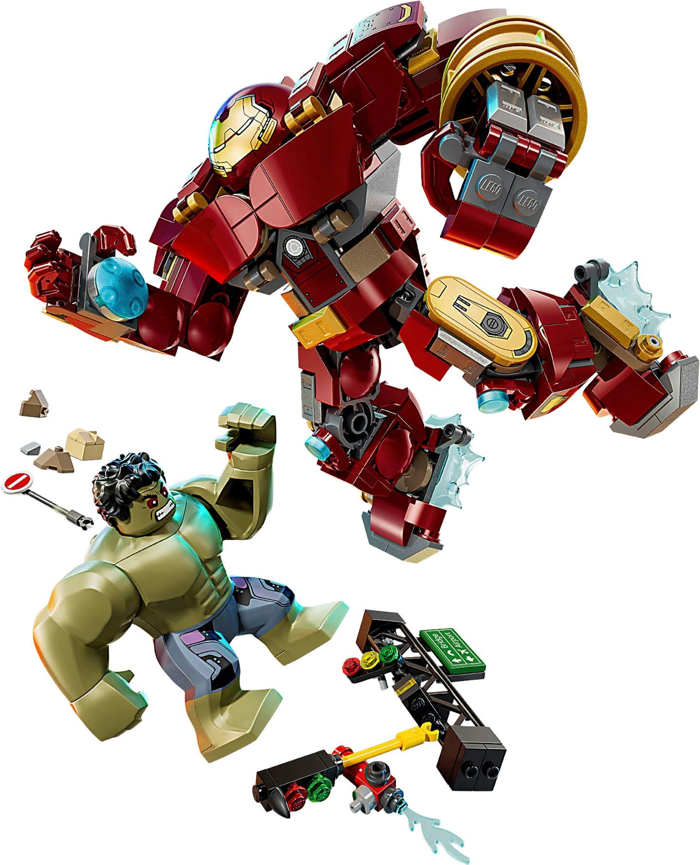 LEGO® Duell der Giganten: Hulkbuster vs. Hulk (76343), LEGO Super Heroes Konstruktionsspielsteine, (413 St) – Bild 4 von 5