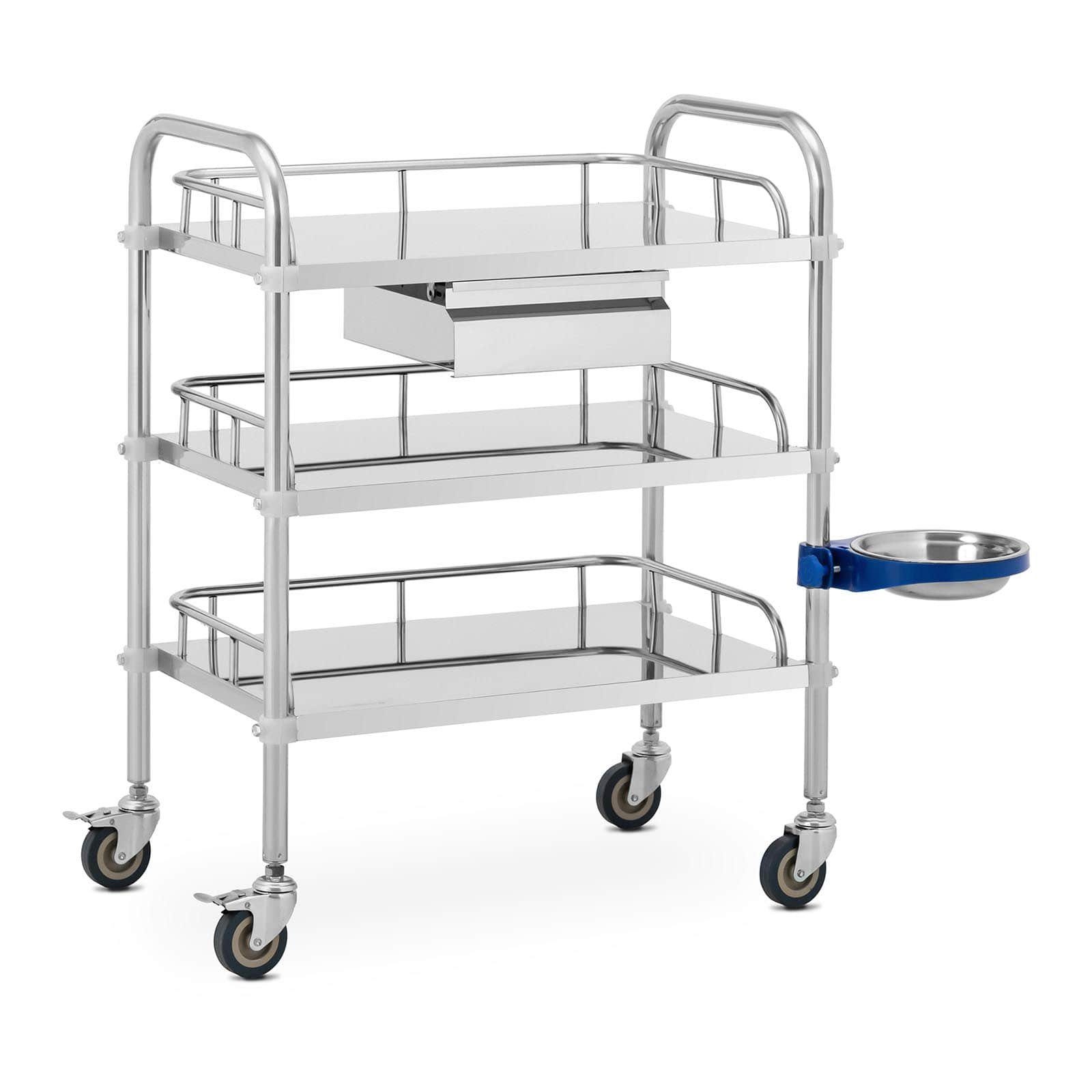 Steinberg - - 15kg Systems je Schublade Regalwagen Ablagen - Laborwagen 56x36x13cm - Edelstahl 3 1