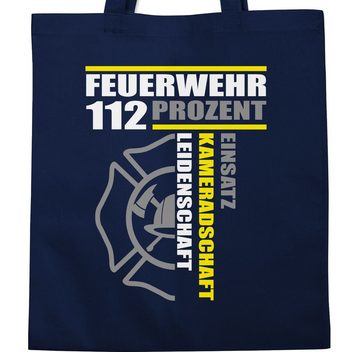 Shirtracer Umhängetasche Feuerwehr 112 Prozent - Einsatz Kameradschaft Leidenschaft - Freiwilli, Feuerwehr