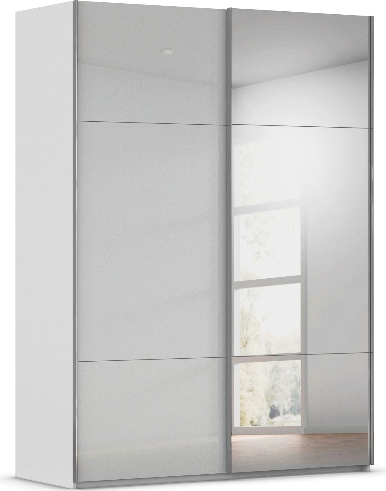 rauch Schwebetürenschrank Kleiderschrank Schrank Garderobe Schlafzimmerschrank CONTIDO (3 verschiedene Ausstattungen BASIC/CLASSIC/PREMIUM (inkl. SOFT-CLOSE) aus hochwertigem Material in 6 Breiten 2 Griff-Farben MADE IN GERMANY