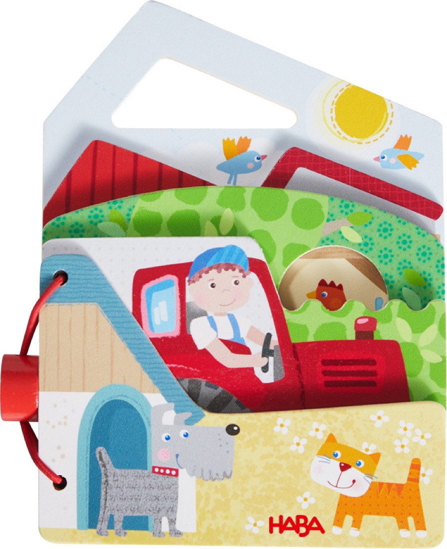 Haba Stoffbuch Babywelt Babyspielbuch Holz Babybuch Traktor 1306788001