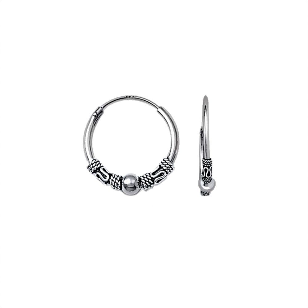 Single-Creole 925 Silber Single Ohrring Keltische Creole Gothic