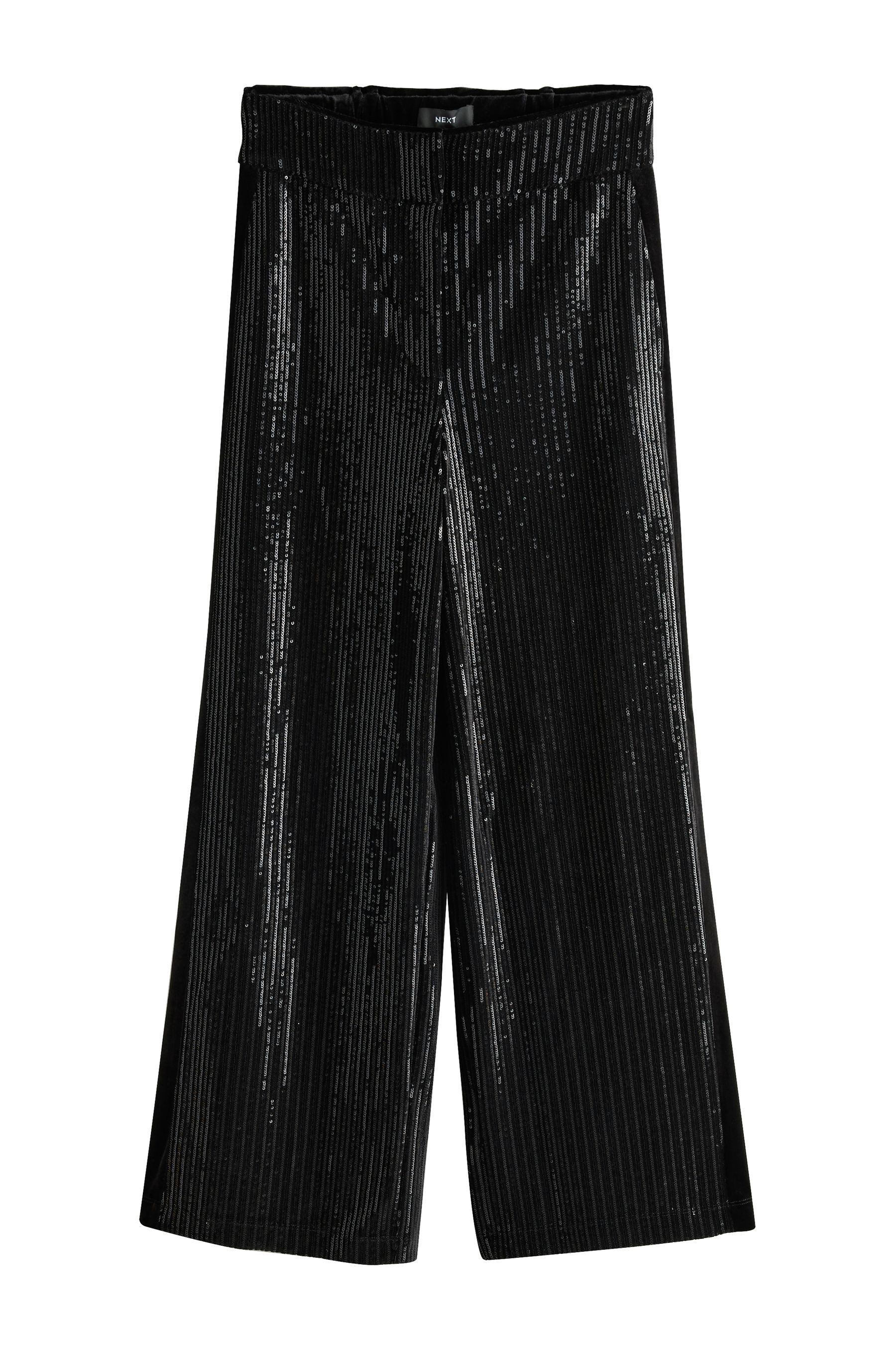 Next Samthose Samthose mit weitem Bein und Pailletten, Kurzgröße (1-tlg) günstig online kaufen