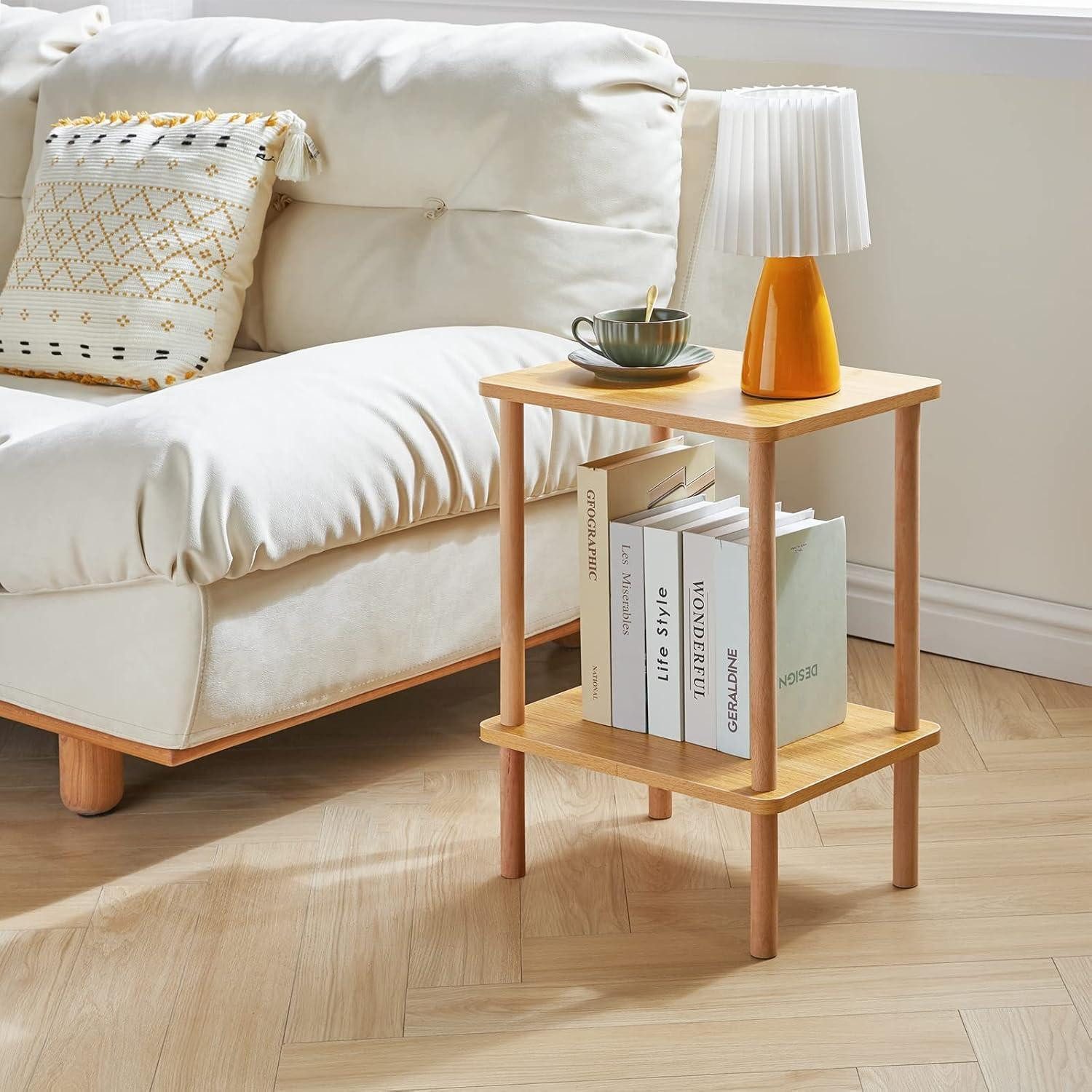 LuxusKollektion Beistelltisch Holz Beistelltisch mit 2 günstig online kaufen