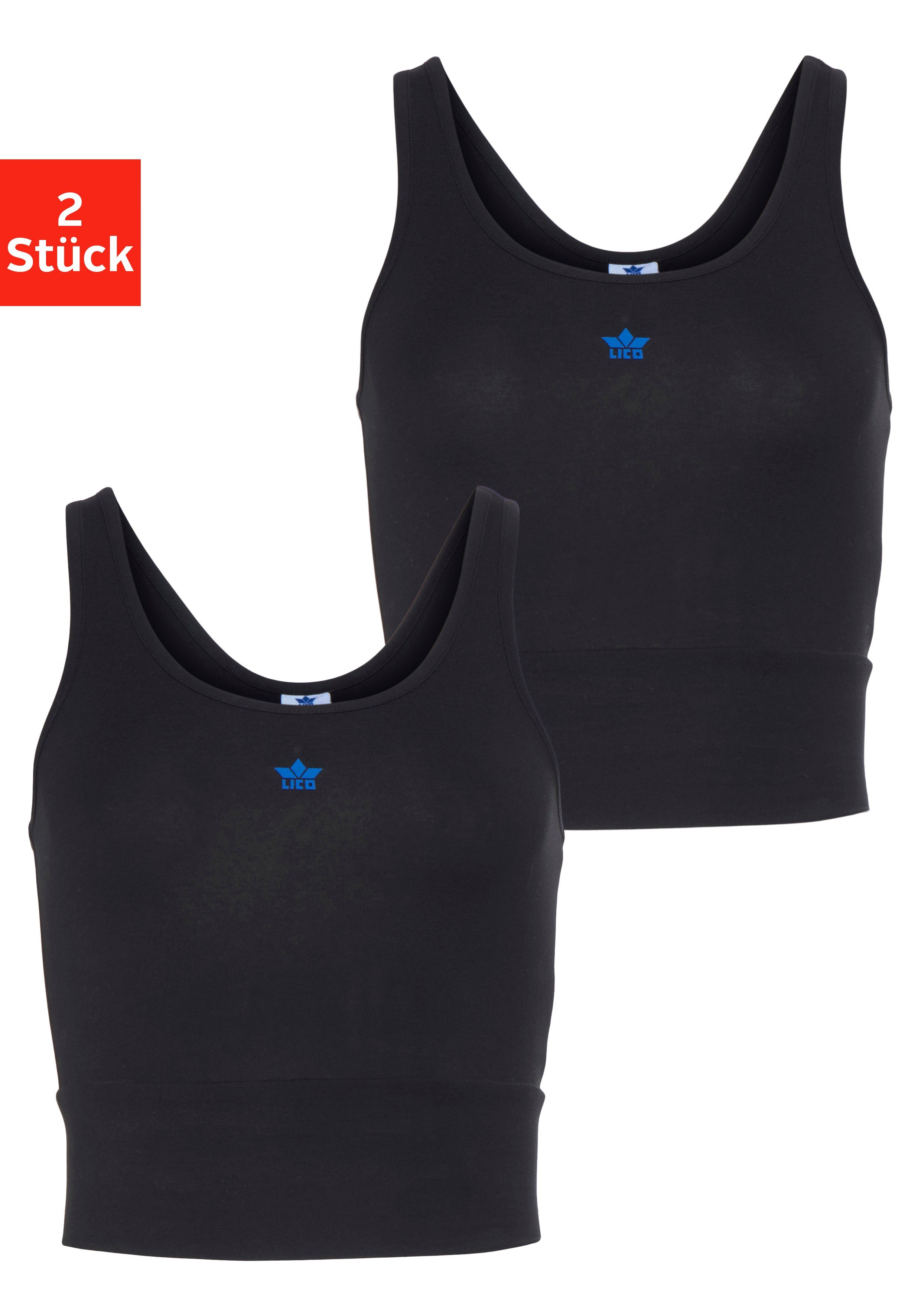 Lico Funktionsshirt (2er-Pack) im Doppelpack, Loungewear schwarz, schwarz | Funktionsshirts