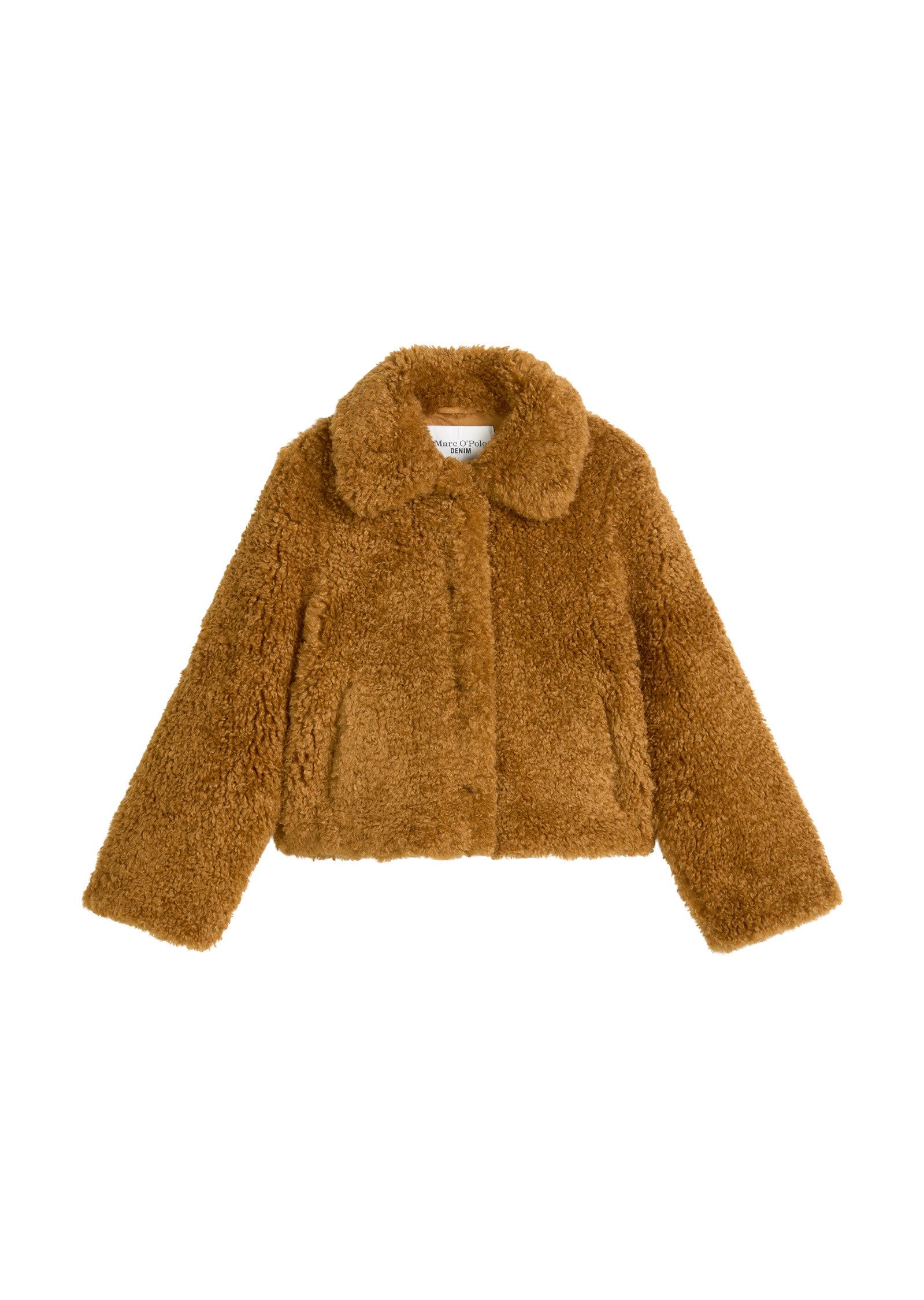 Outdoorjacke aus weichem Curly-Plüsch
