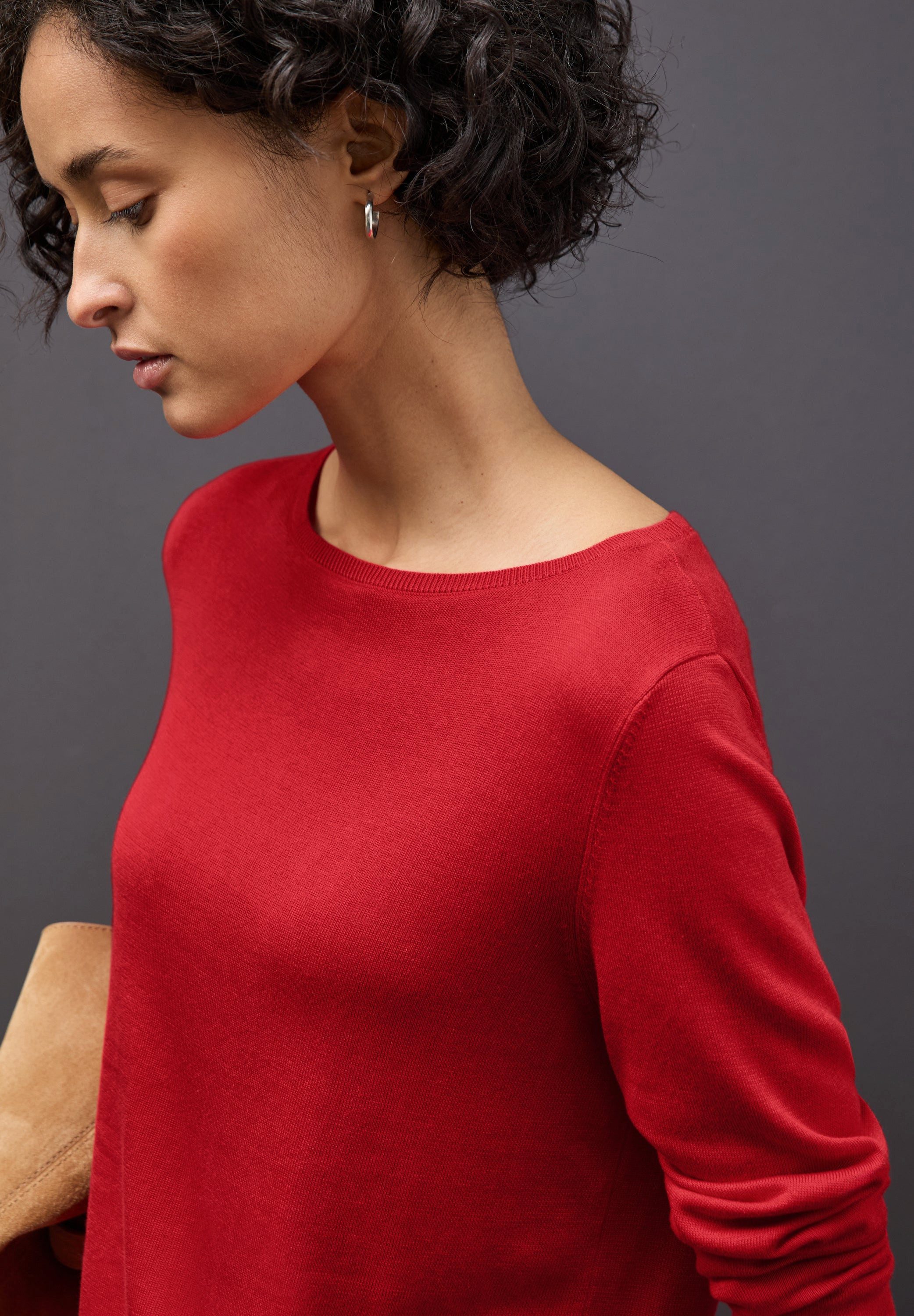 STREET ONE Rundhalspullover Basic Pullover (1-tlg) günstig online kaufen