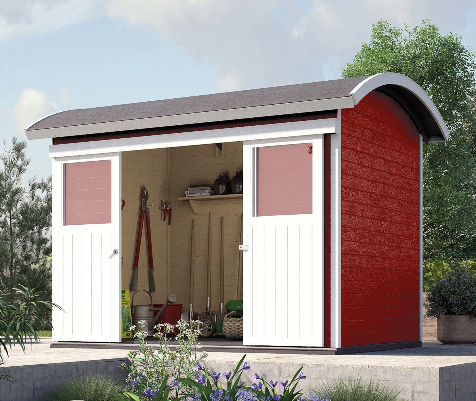 weka Gartenhaus »228«, BxT 344x241 cm, Sockelmaß (BxT) 295 x 209 cm