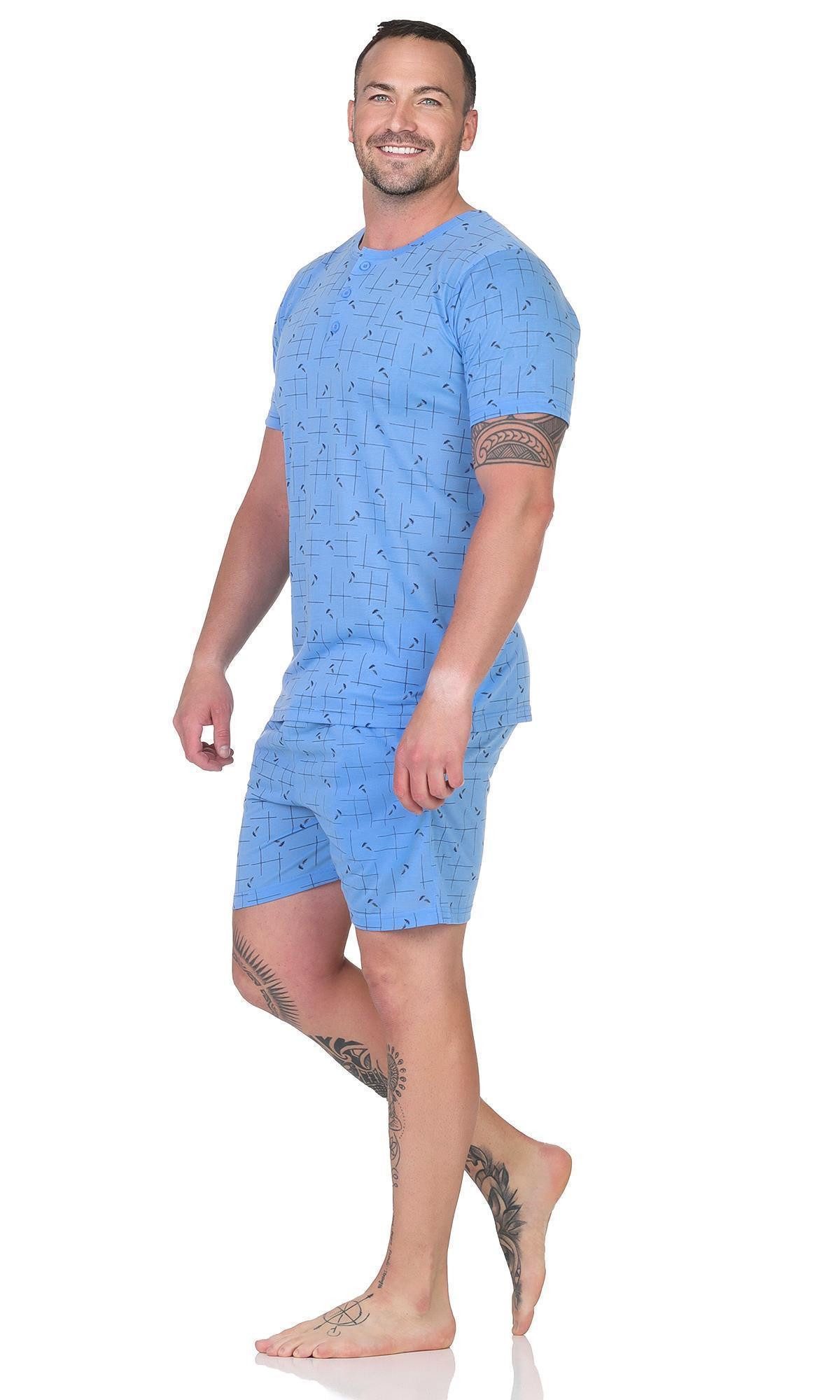 EloModa Capri-Pyjama Herren Pyjama Shorty und T-Shirt Schlafanzug, Gr. M L XL 2XL (2 tlg)