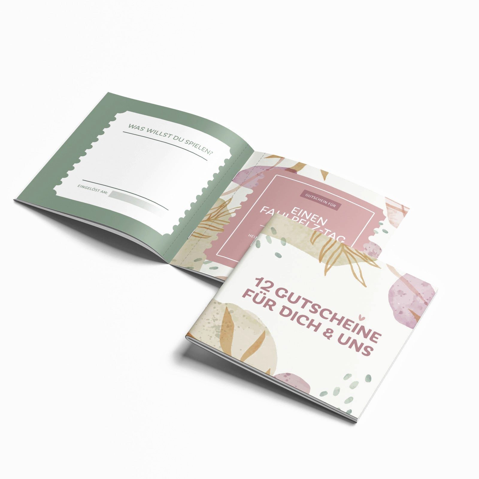 Logbuch-Verlag Dekofigur Pärchen Gutscheinheft zum Abreißen 12 Gutscheine für Partner Frau &