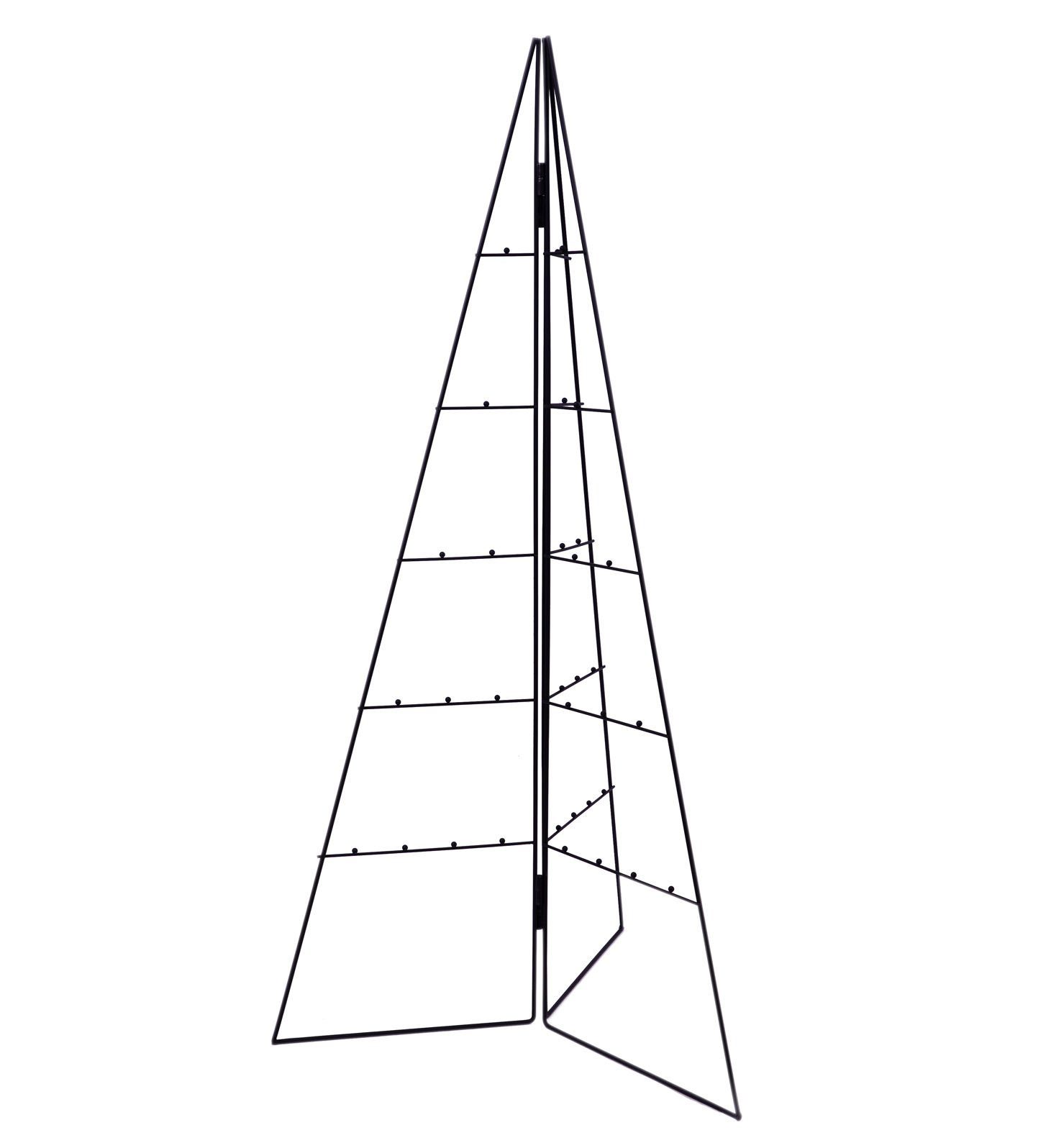 Spetebo Weihnachtskugelständer Metall Tannenbaum - 100 cm - Deko Aufsteller, mit 33 Haken um Weihnachtskugeln oder sonstigen Zierschmuck