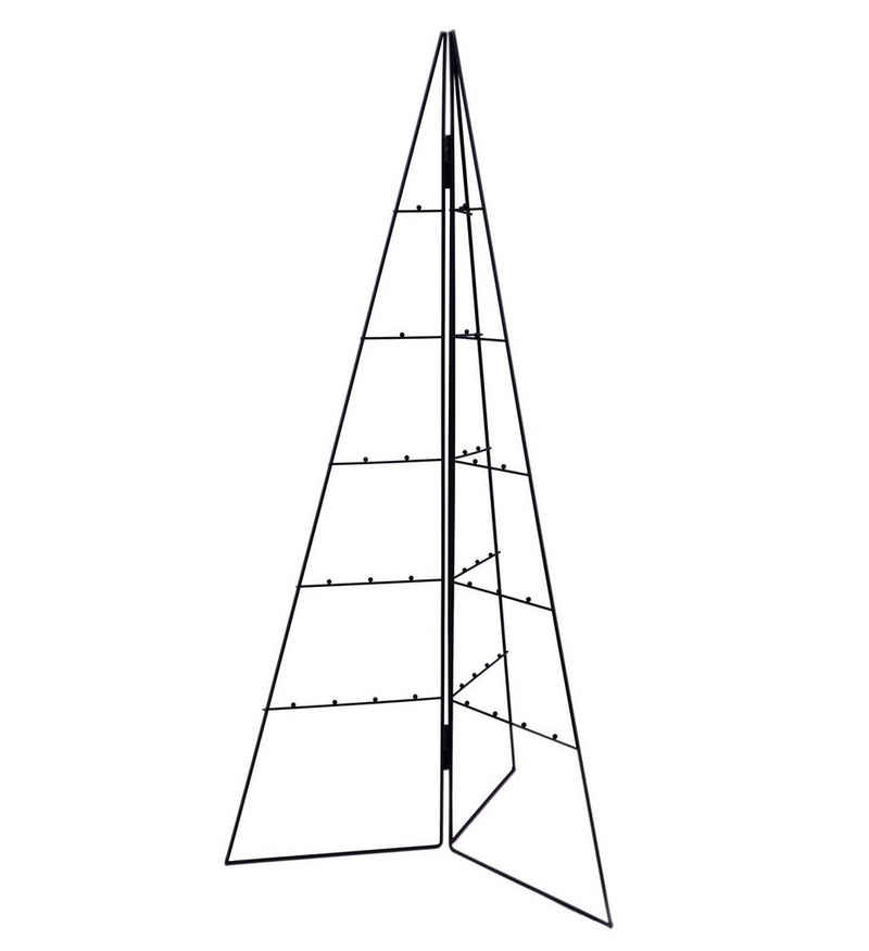Spetebo Weihnachtskugelständer Metall Tannenbaum - 100 cm - Deko Aufsteller, mit 33 Haken um Weihnachtskugeln oder sonstigen Zierschmuck zu befestigen