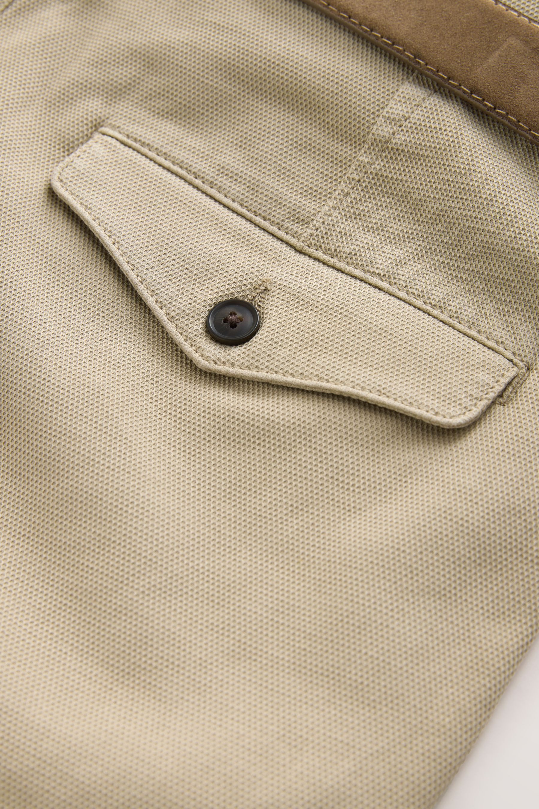 Next Chinoshorts Chino-Shorts aus Velourskunstleder mit Gürtel (2-tlg)