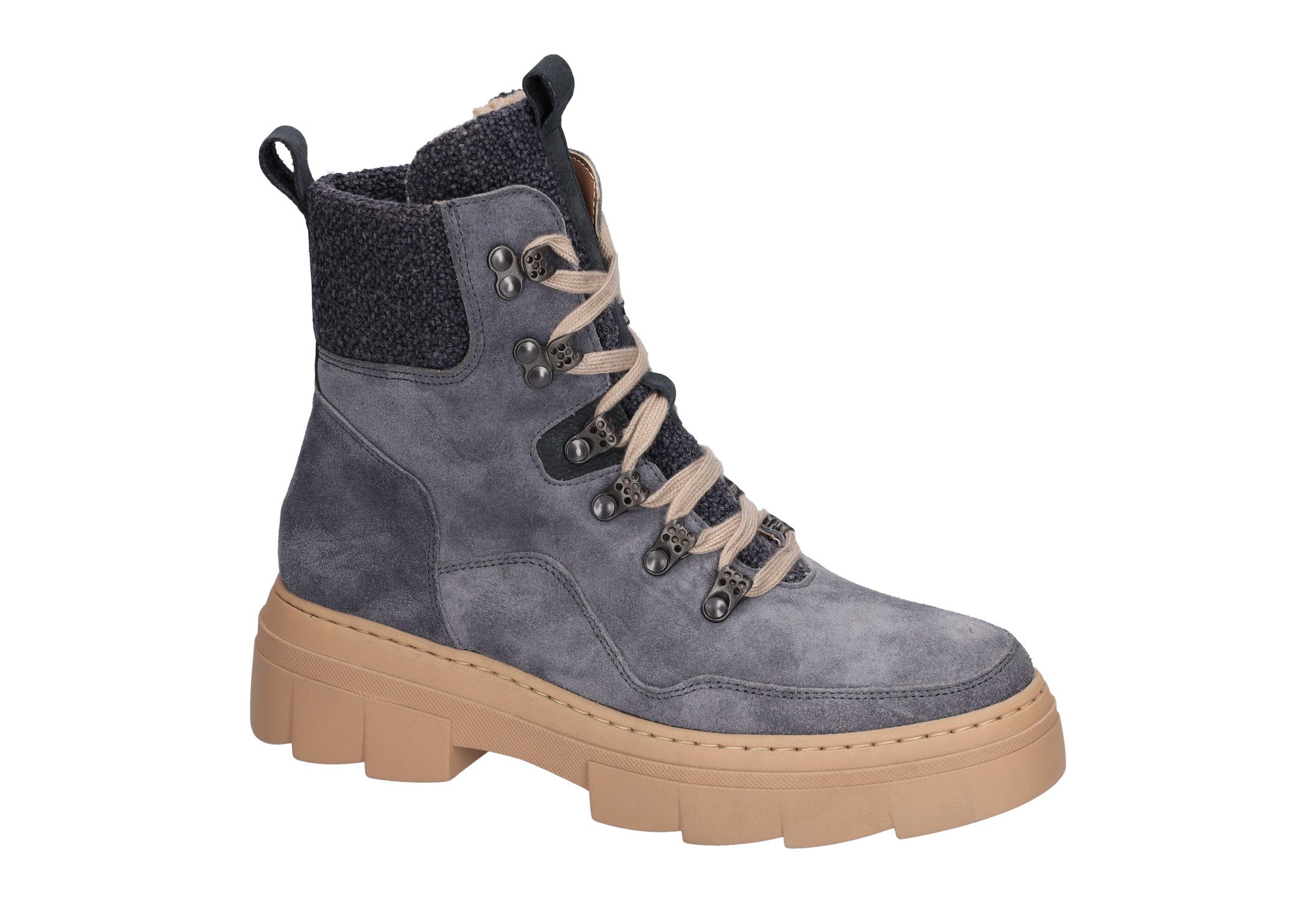Waldläufer H-Saiga Schnürboots Schnürstiefelette, Profilsohle, Komfortweite H = sehr weit