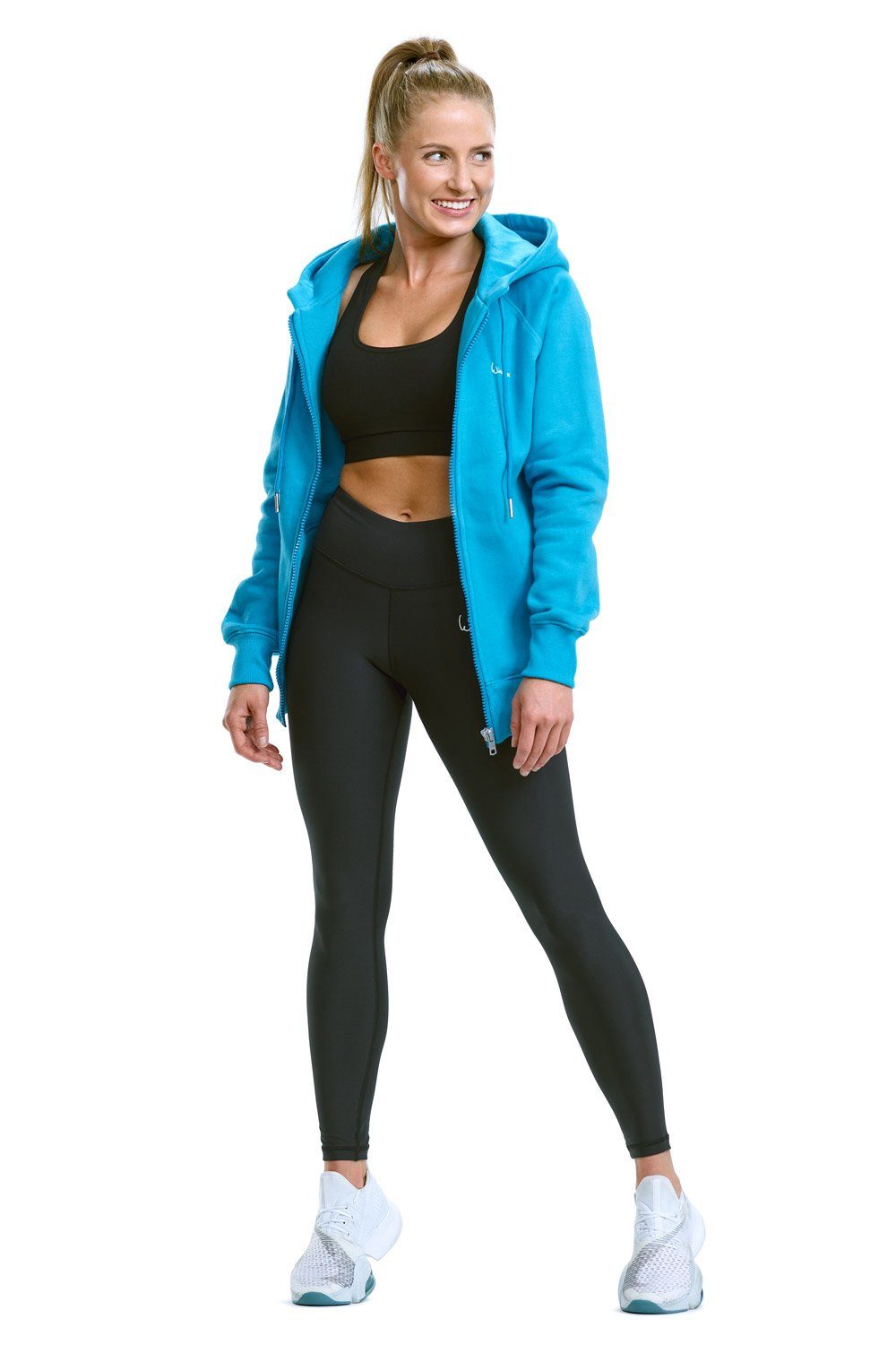 Style blue Hoodie-Jacke Street Trainingsjacke sky Winshape J005