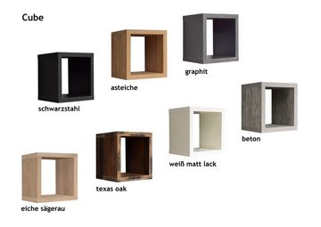 freiraum Regalwürfel Cube, in schwarzstahl - 40x41x40cm (BxHxT)