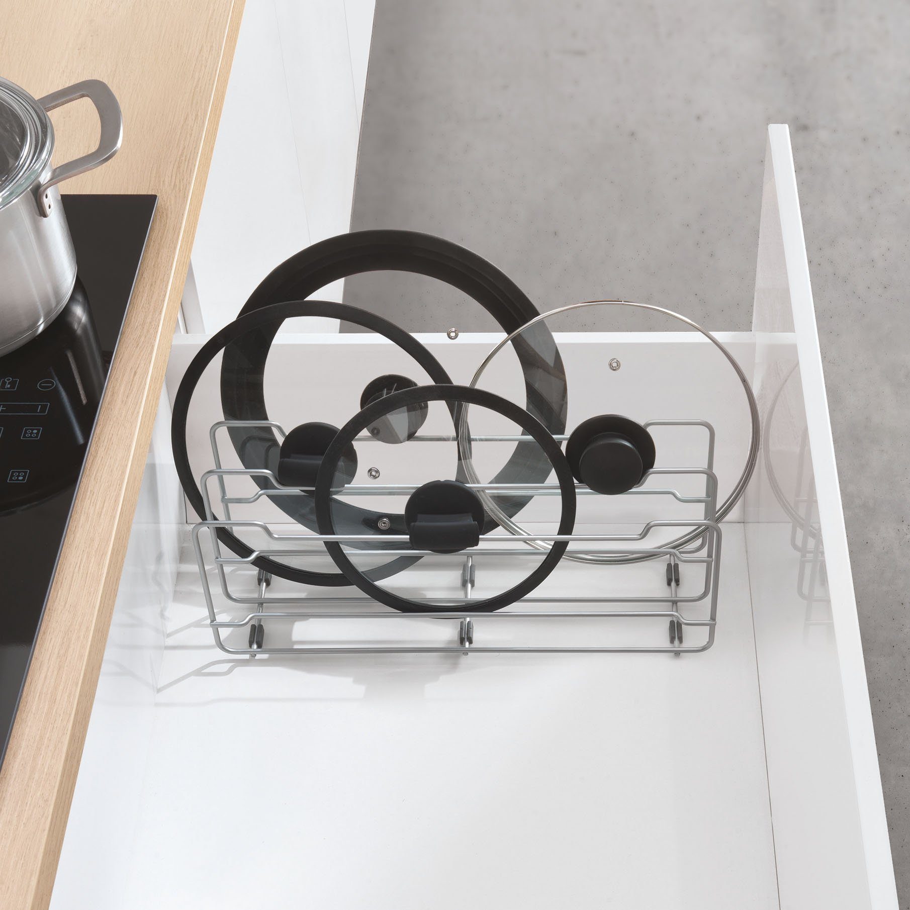 Metaltex Zubehöraufbewahrungsständer, (Deckelhalter), Metall