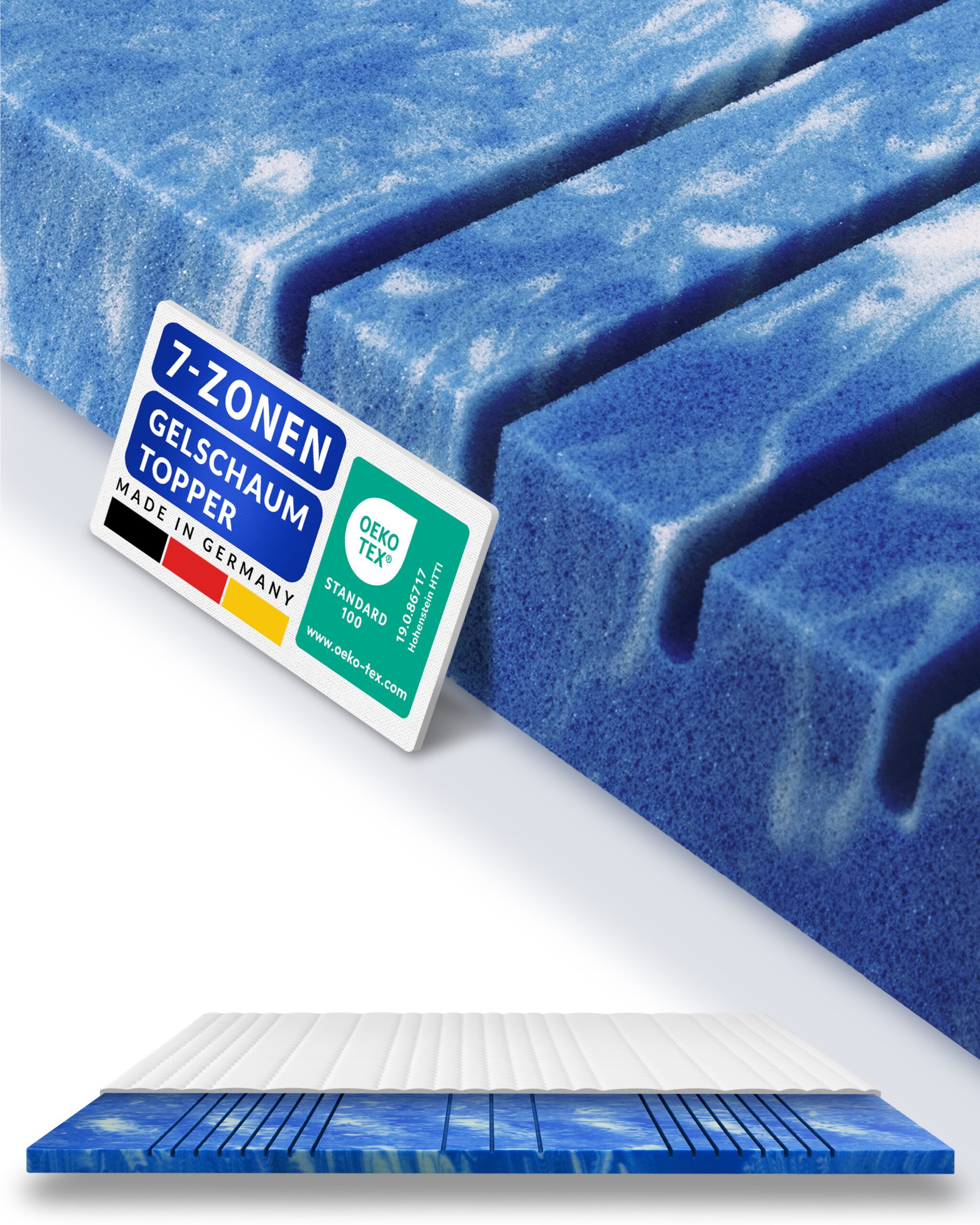 Am Qualittsmatratzen Gelschaum Topper Premium
