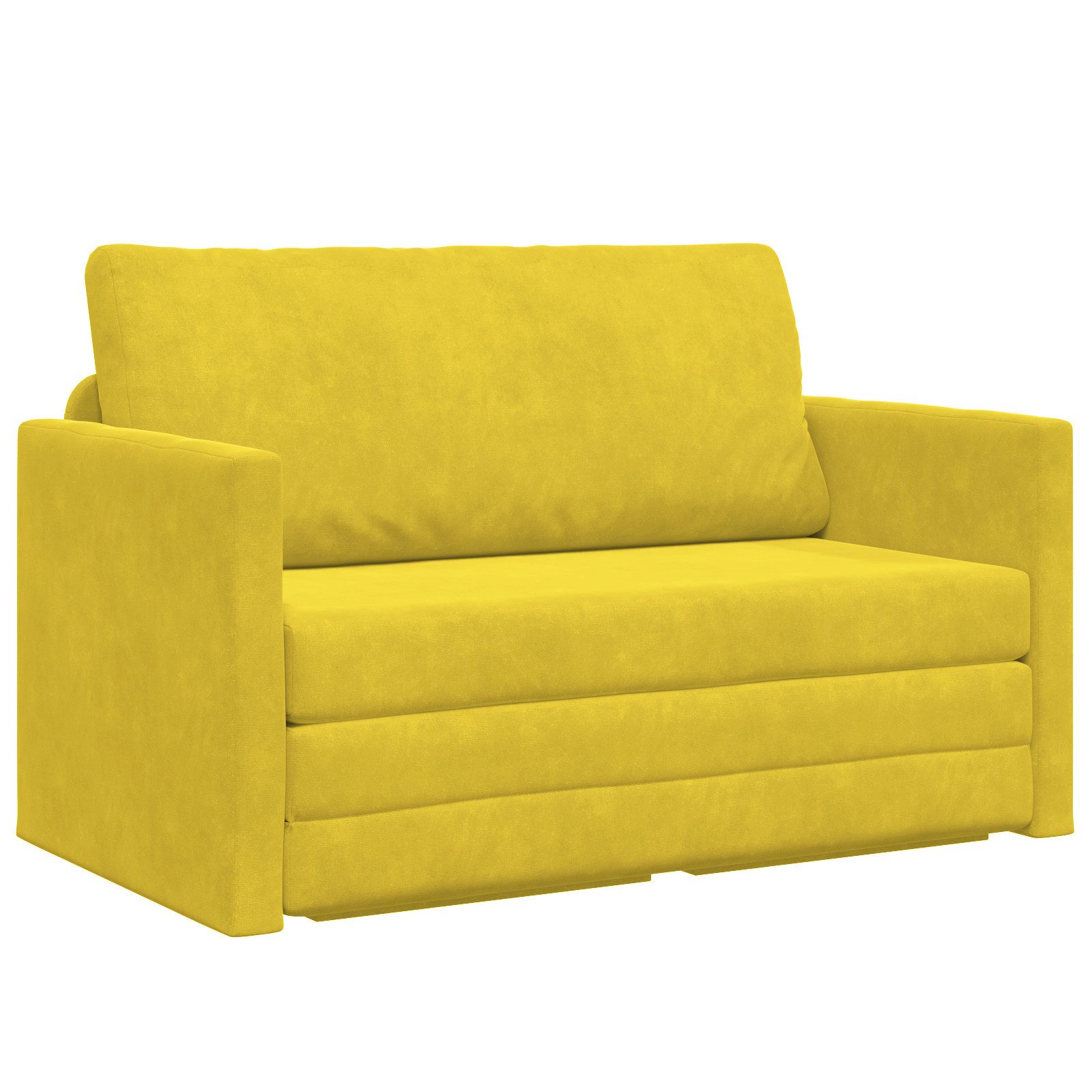 vidaXL Sofa Futonsessel-Bett 2-in-1 Gelb 124x204x61 günstig online kaufen