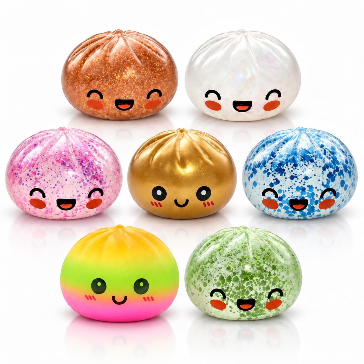 TK Gruppe Fidget-Gadget XXL Dumpling Squishy Antistress-Spielzeug Ablenkung Büro, Alltag