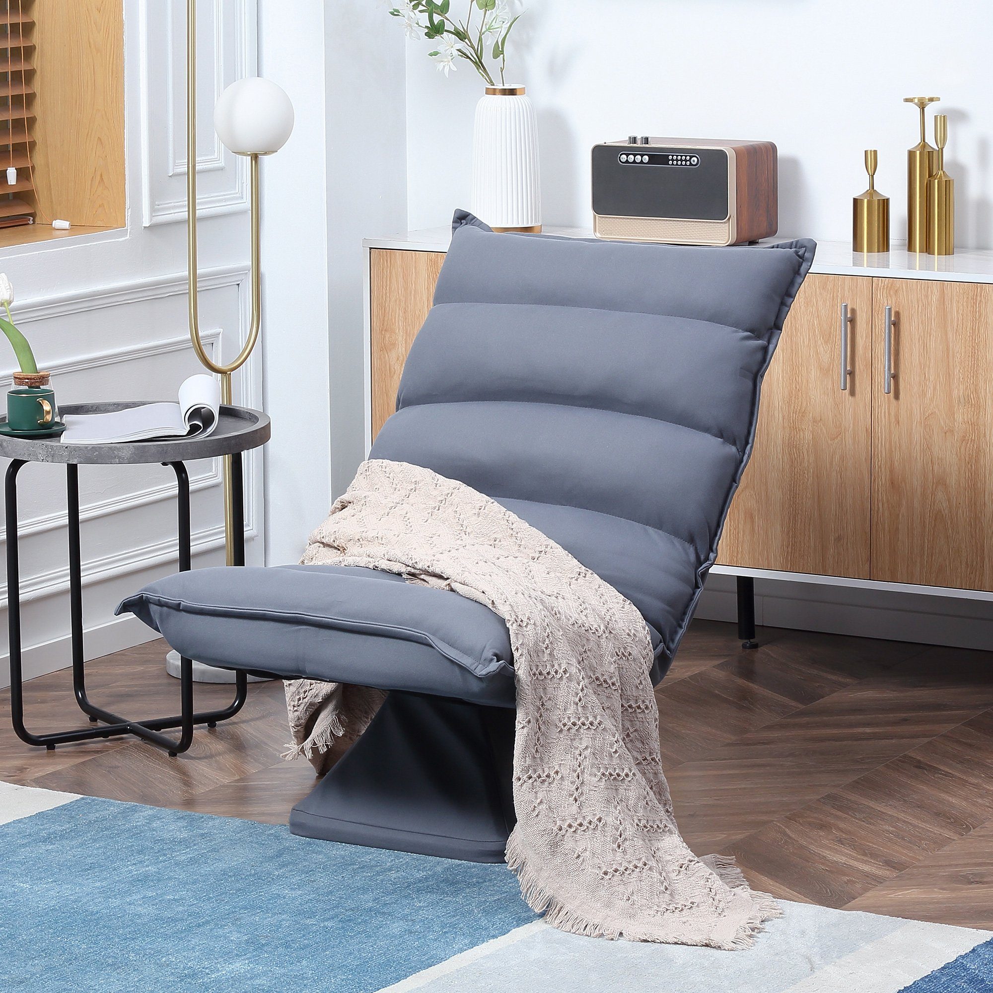 HOMCOM Relaxsessel Bodensofa Meditationsstuhl x cm aus 62 95 70 BxLxH: Mikrofasertuch Bodenstuhl), 1-St., x (Relaxstuhl