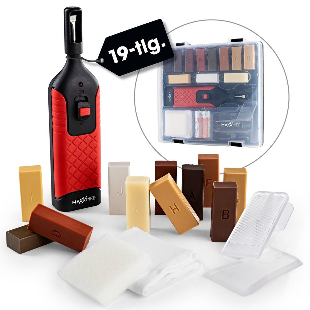 MAXXMEE Laminat Reparatur-Set Laminat & Parkett - 11 Wachsfarben, 11 St.