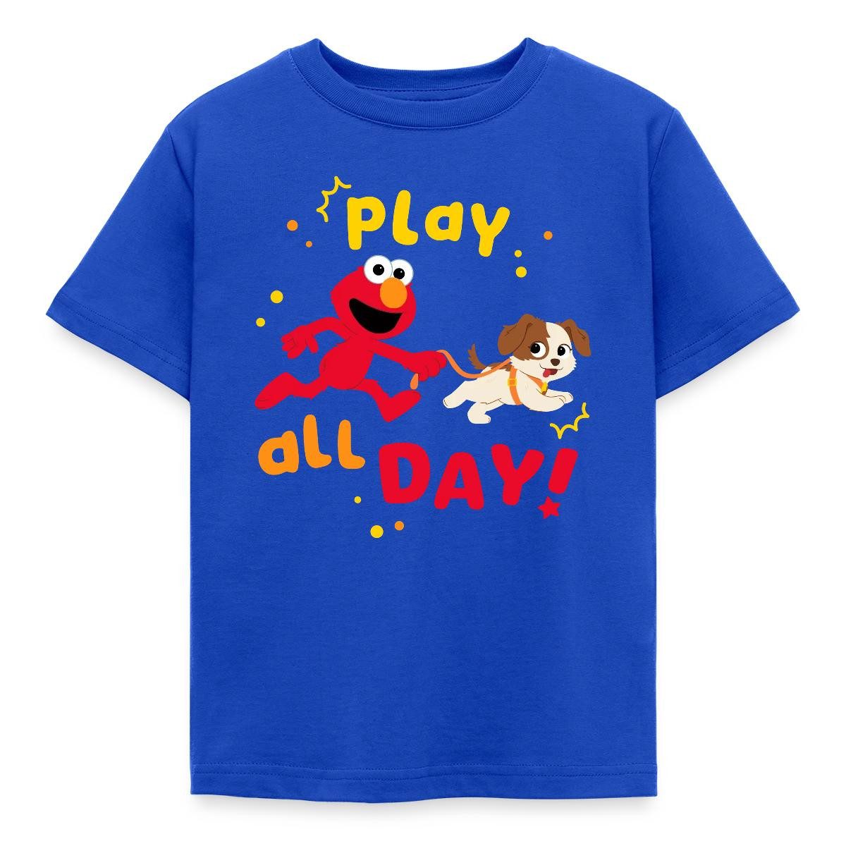 Spreadshirt T-Shirt Sesamstraße Elmo & Tango Play All Day Kinder T-Shirt (1-tlg)