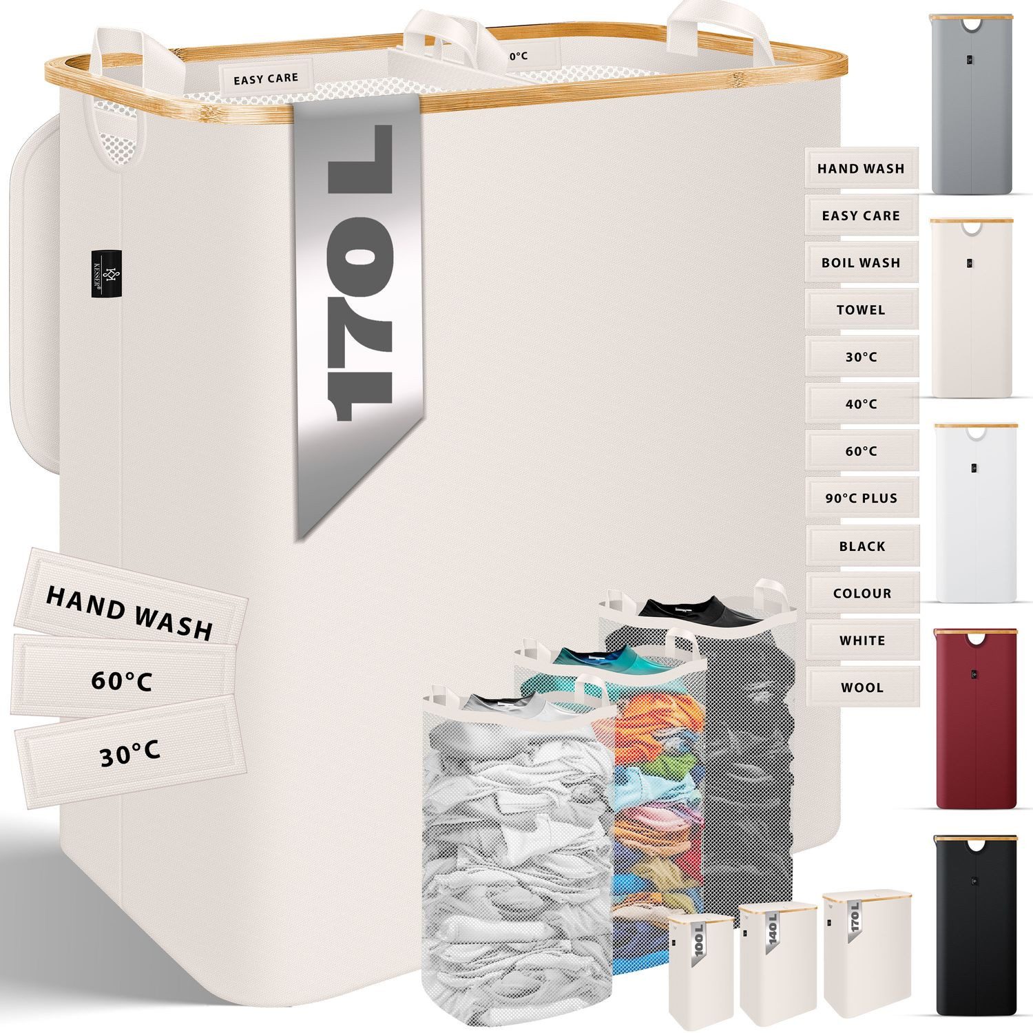 KESSER Wäschekorb, mit Deckel faltbar Wäschebox Wäschetruhe Wäschetonne günstig online kaufen