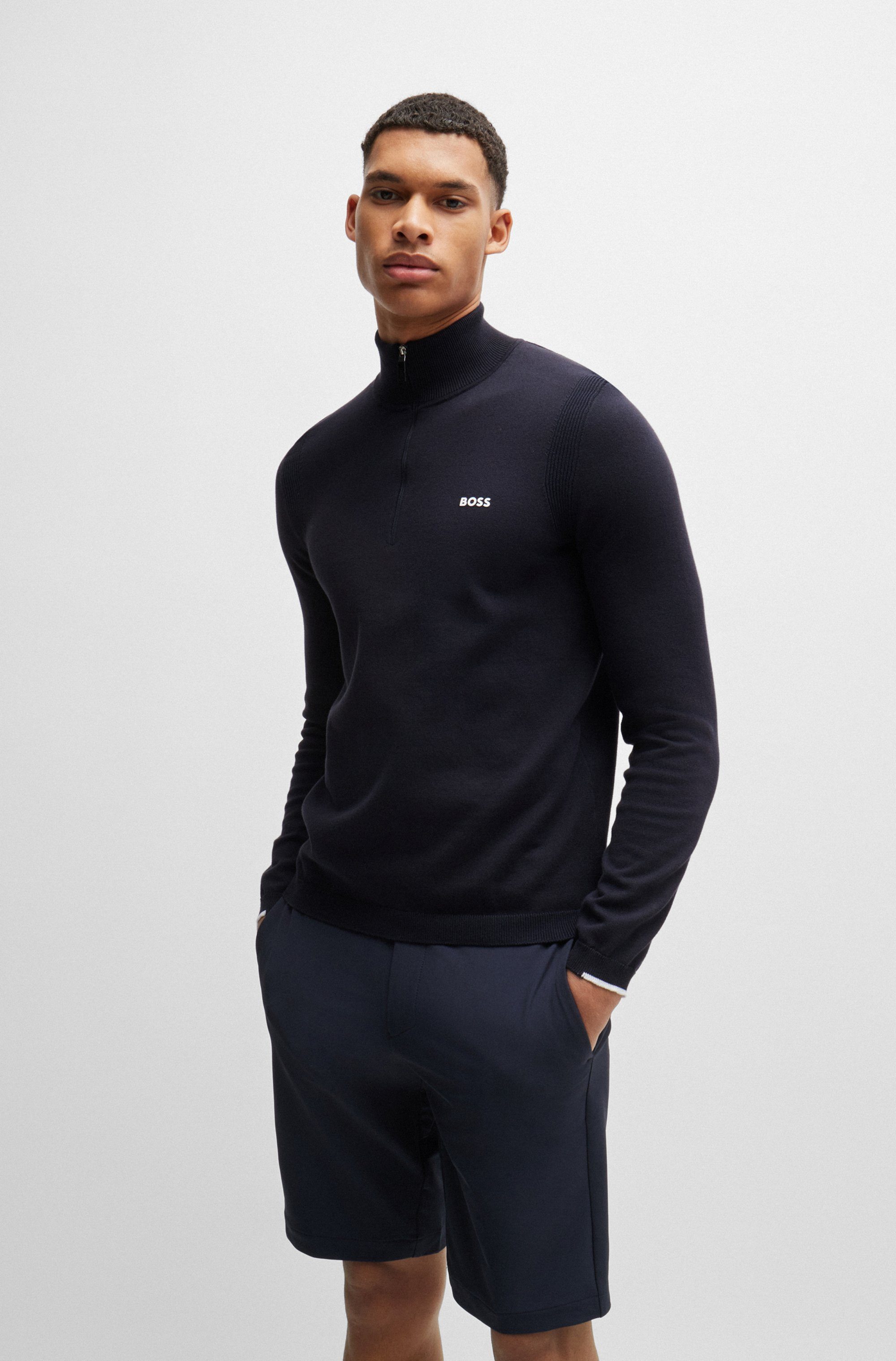 BOSS GREEN Strickpullover Ever-X_QZ mit Reißverschluss günstig online kaufen