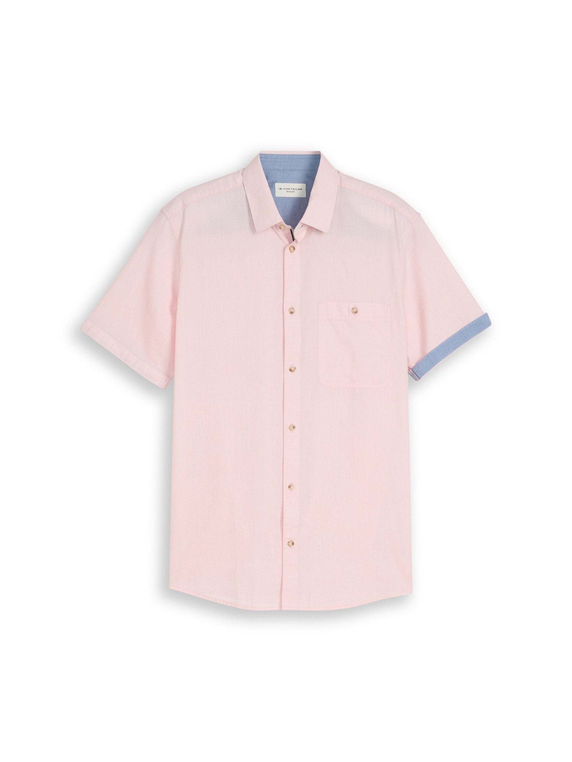 TOM TAILOR Denim Kurzarmhemd structured slubyarn shirt