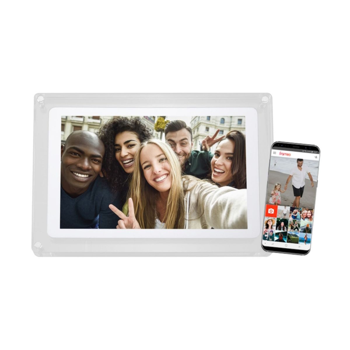 DigiFrame 1020 WiFi 25,7cm (10,1) Acryl weiss Digitaler Bilderrahmen